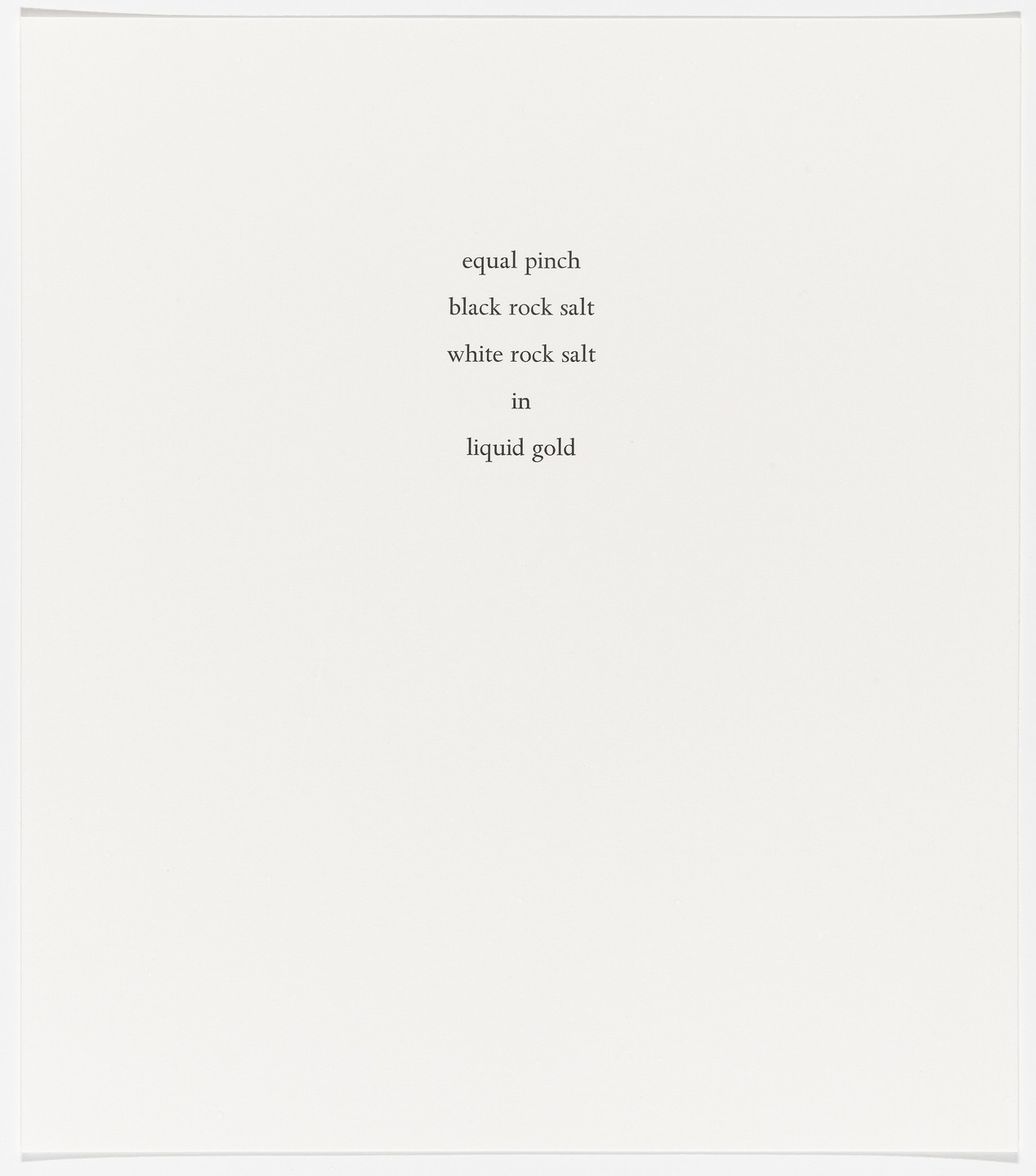 Marina Abramović. Untitled from Spirit Cooking. 1996