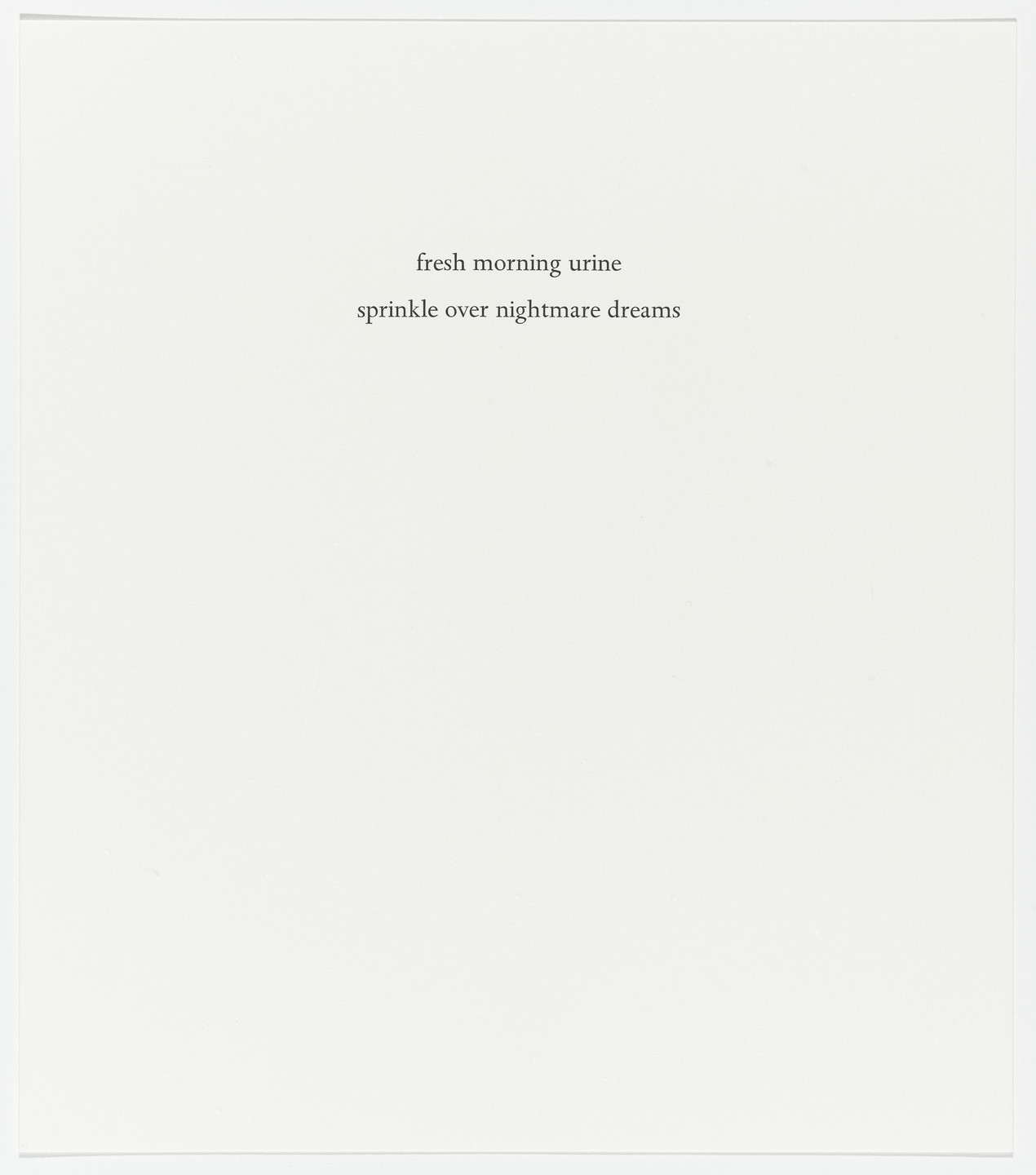 Marina Abramović. Untitled from Spirit Cooking. 1996