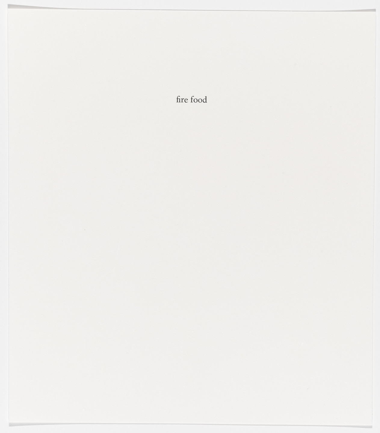 Marina Abramović. Untitled from Spirit Cooking. 1996