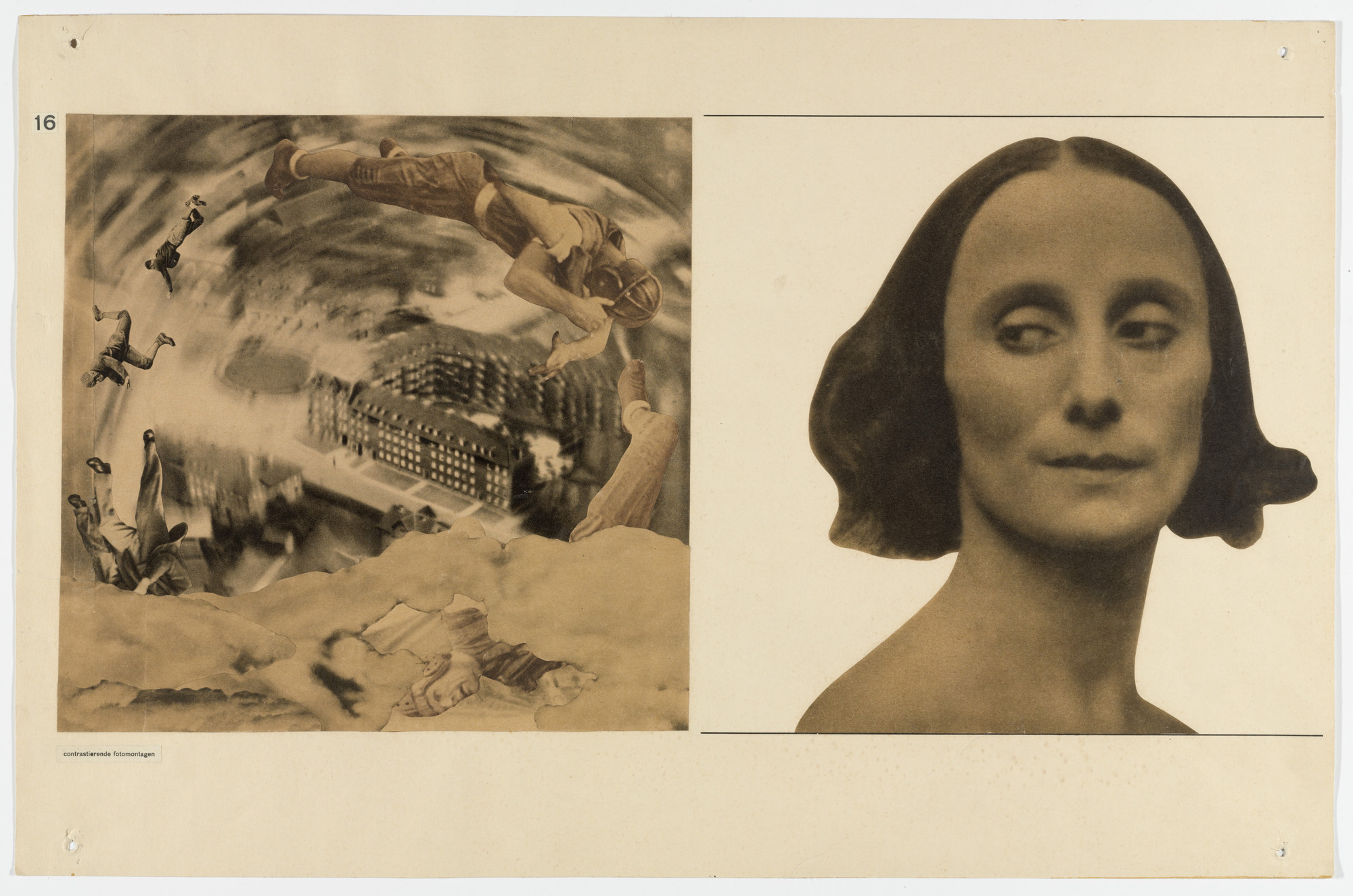 Albrecht Heubner. Contrasting Photomontages (From Joost Schmidt&#39;s Bauhaus Design Course). 1930–1933