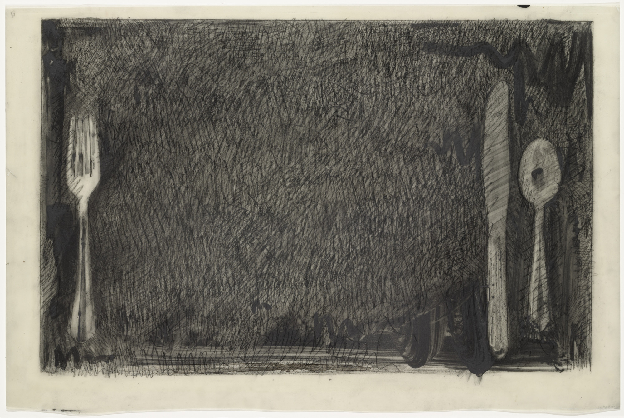 Jasper Johns. Preparatory drawing for In Memory of My Feelings