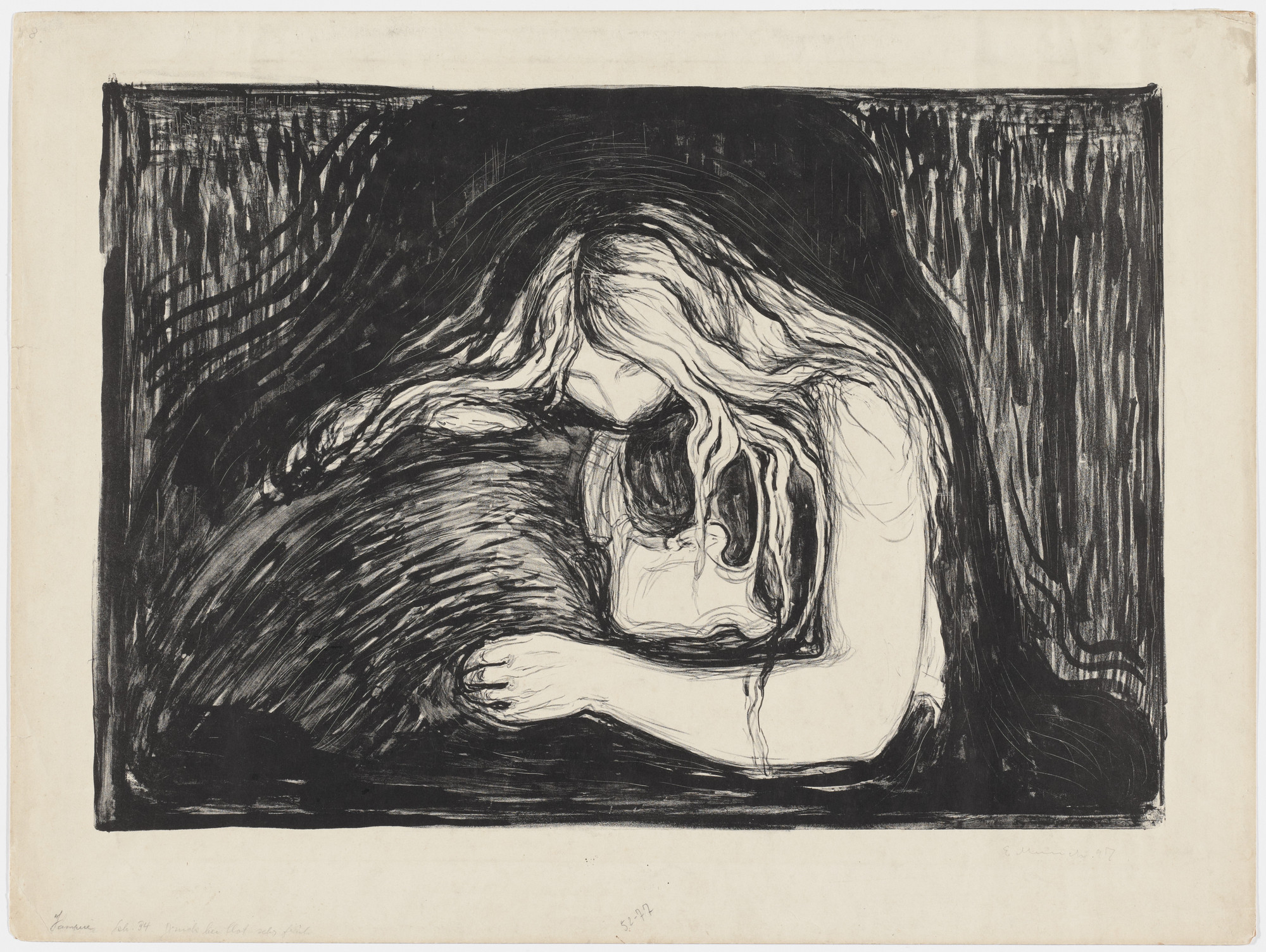 Edvard Munch. Vampire II (Vampyr II). 1895; signed 1897