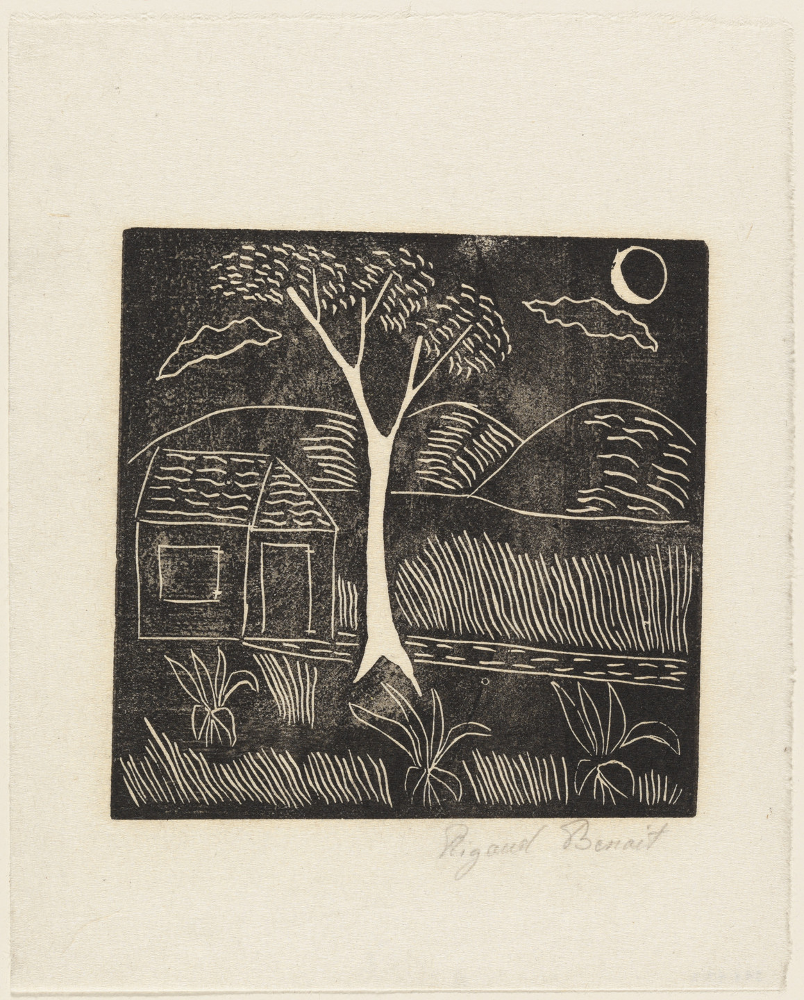 Rigaud Benoit, Unidentified. Untitled from 10 Original Woodcuts Signed by the Popular Painters of Haiti (10 Gravures Originales signées par les peintres populaires d&#39;Haiti). 1947