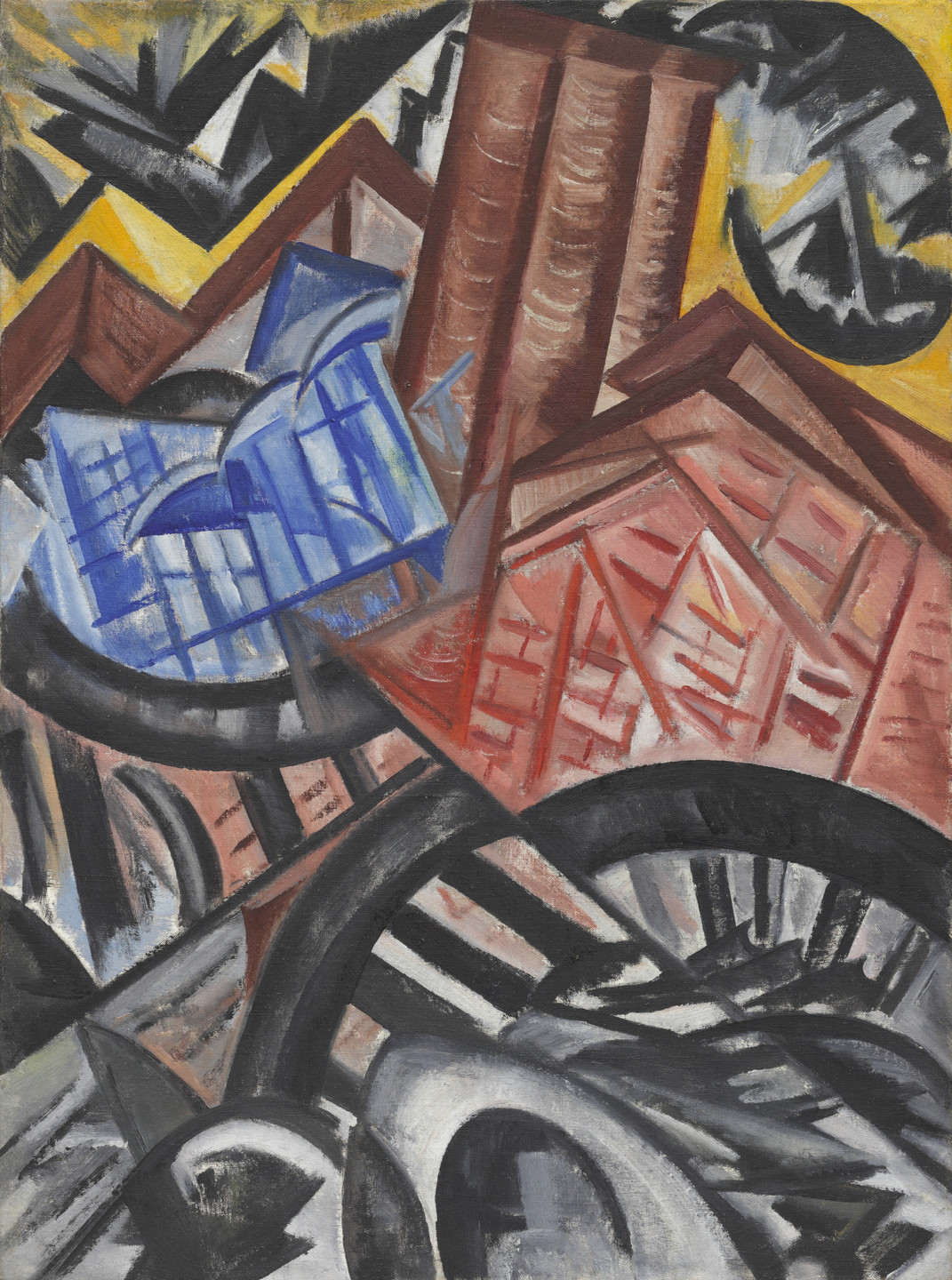 Olga Rozanova. The Factory and the Bridge. 1913 | MoMA