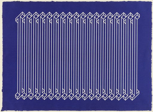 Blue Background and White Rays (Fondo Azul y Rayas Blancas)