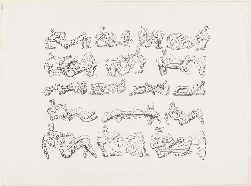 Seventeen Reclining Figures, Henry Moore, 1963, published 1969