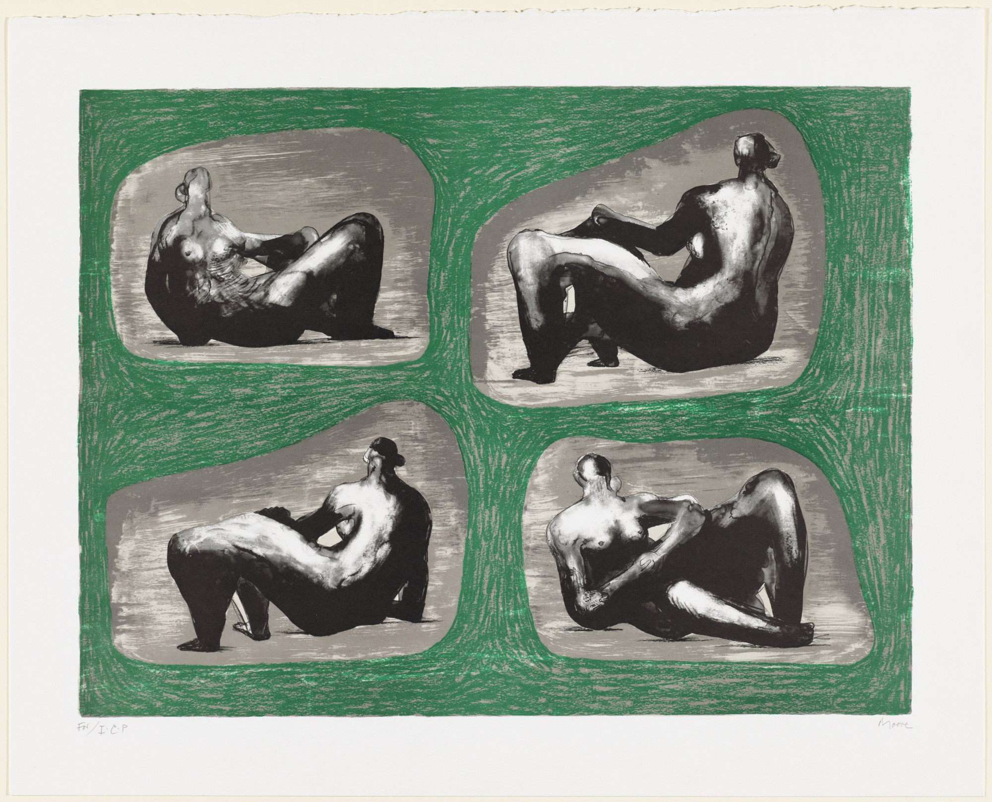 Henry Moore. Four Reclining Figures: Caves