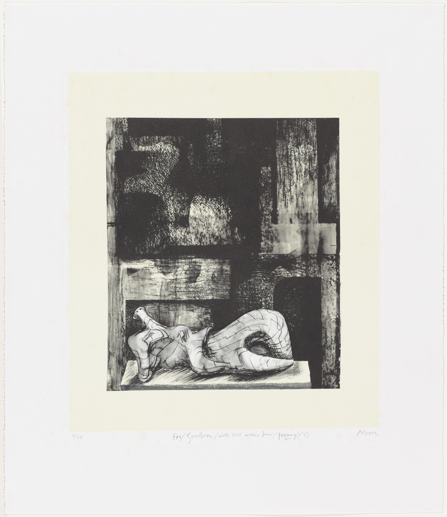 Henry Moore. Reclining Figure: Architectural Background II