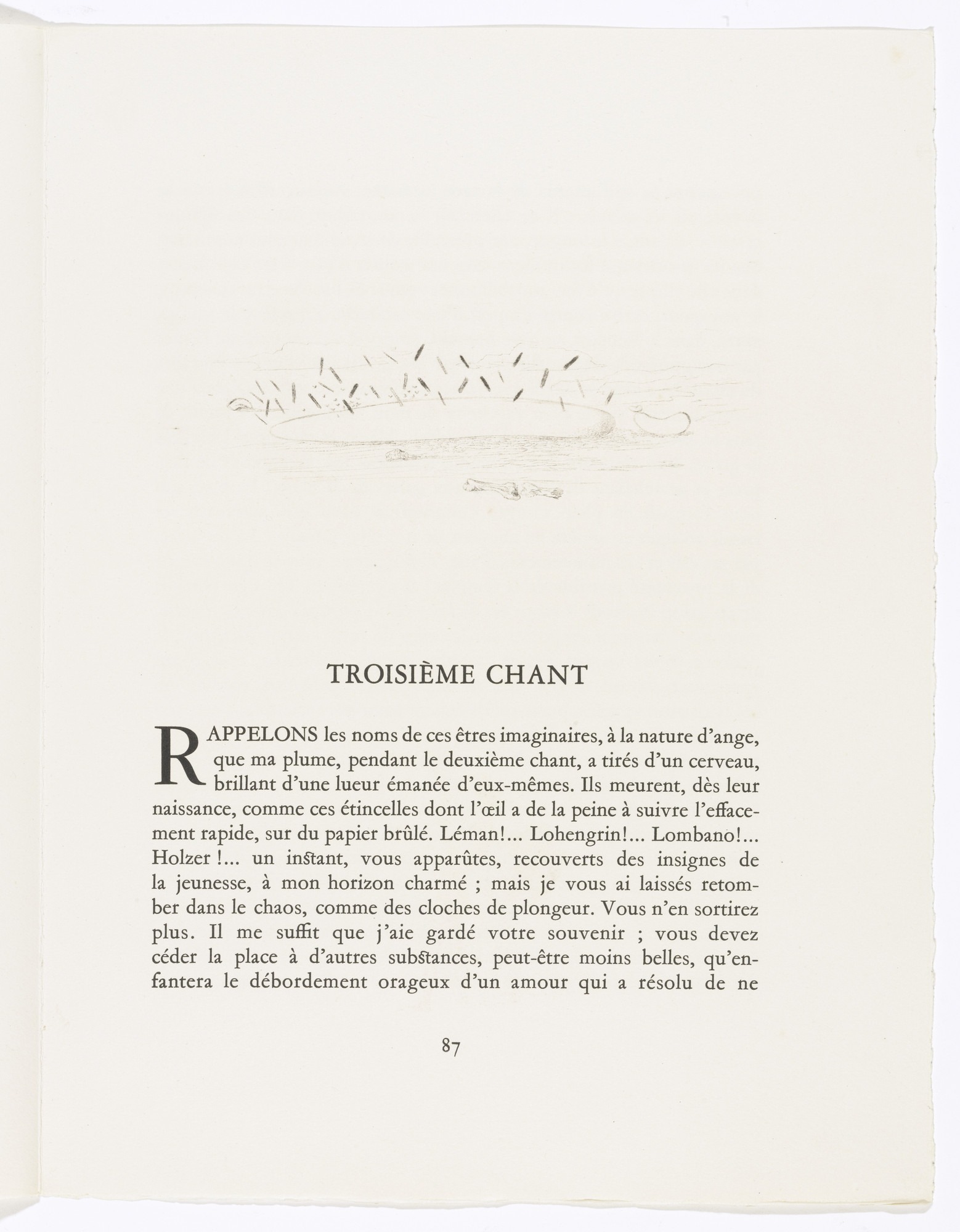 Salvador Dalí. Headpiece (page 87) from Les Chants de Maldoror (The Songs of Maldoror)