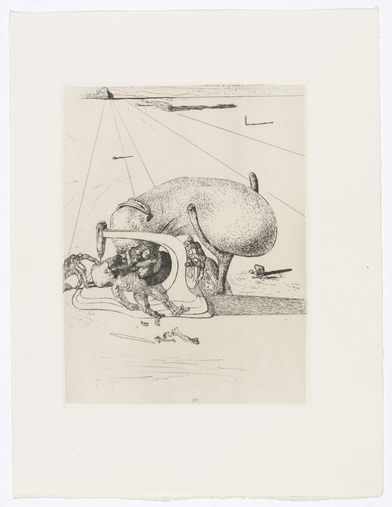 Plate (facing page 92) from Les Chants de Maldoror (The Songs of Maldoror) by Salvador Dalí