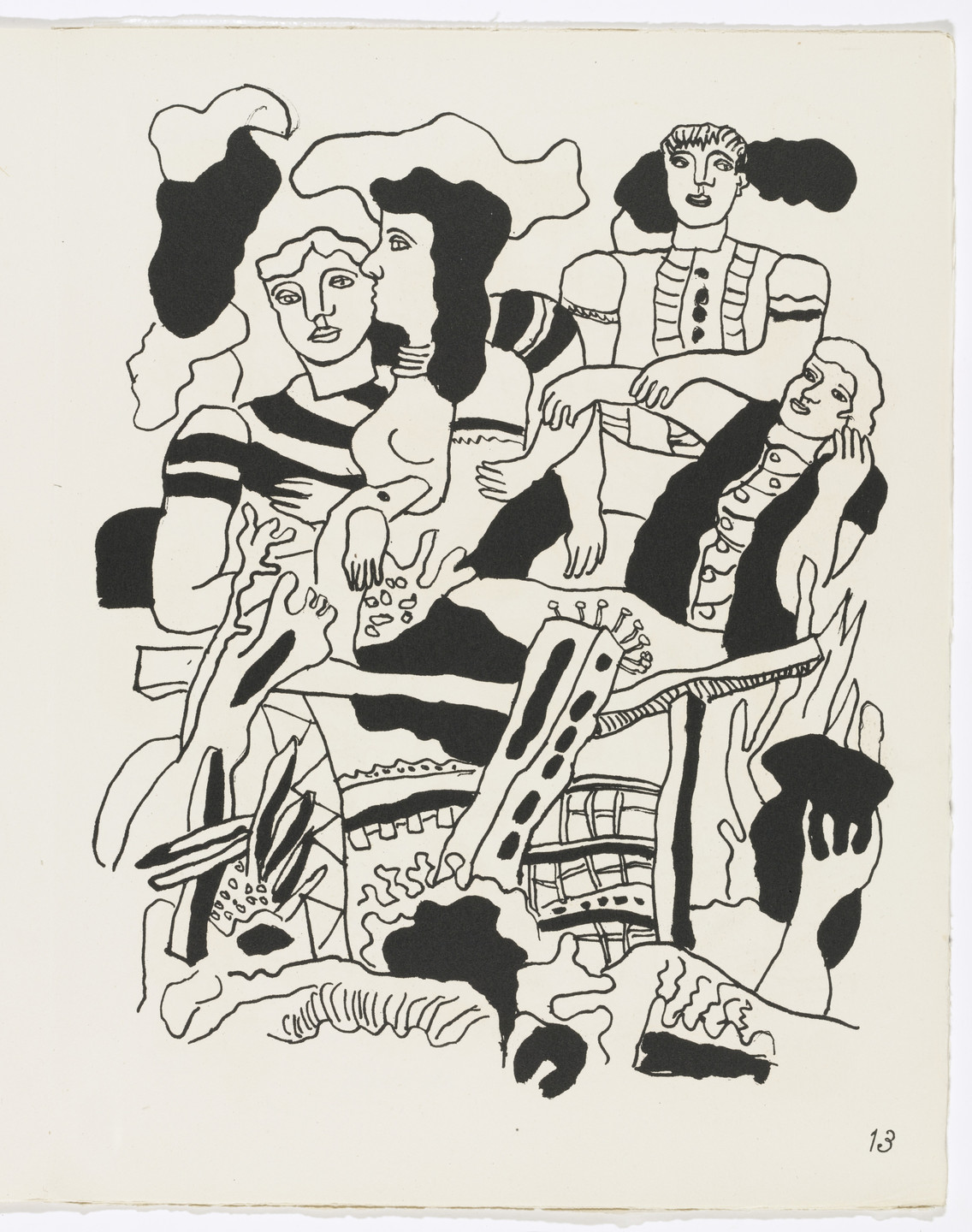 Fernand Léger. Plate (page 13) from Cirque (Circus). 1950
