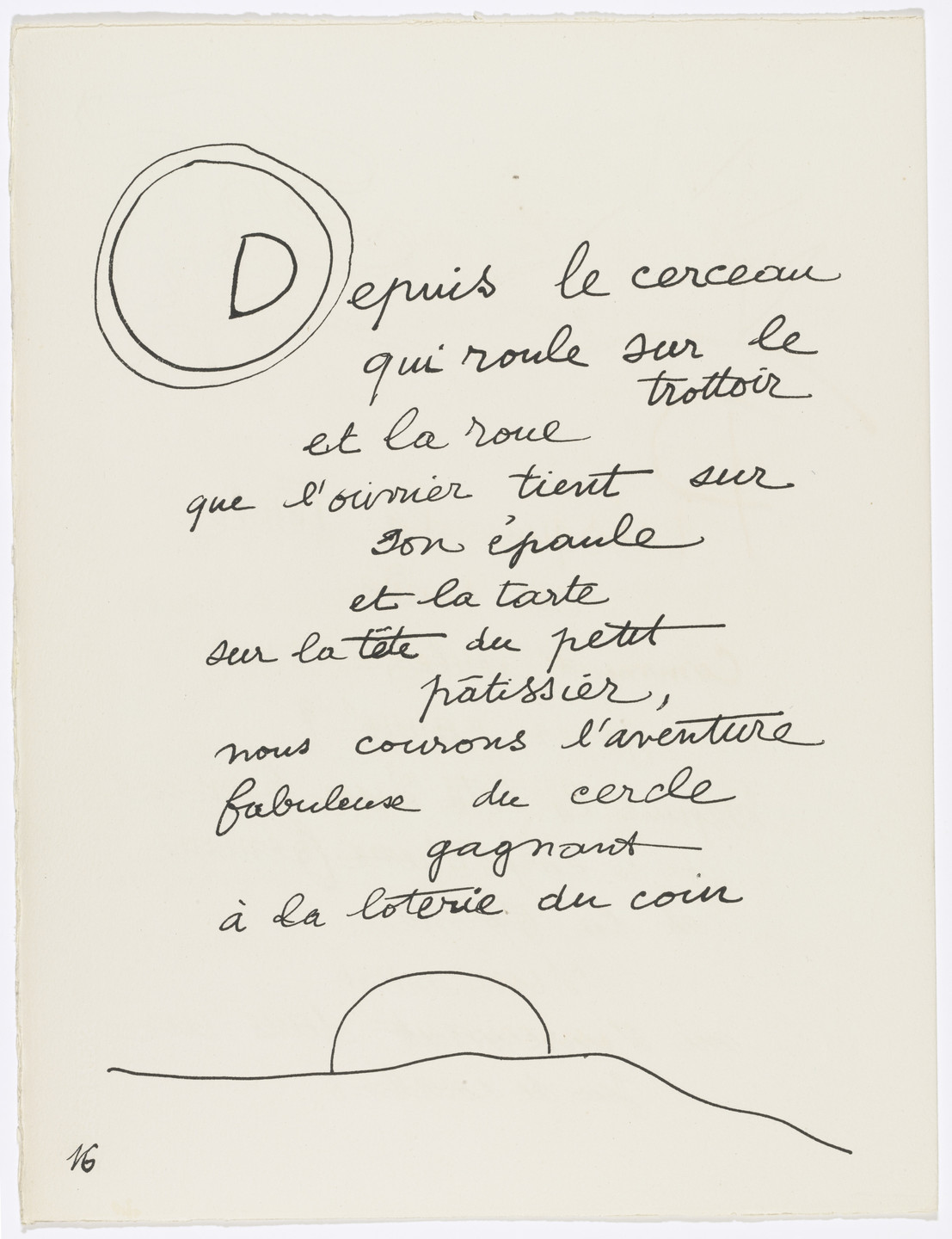 Fernand Léger. Initial letter D and in-text plate (page 16) from Cirque (Circus). 1950