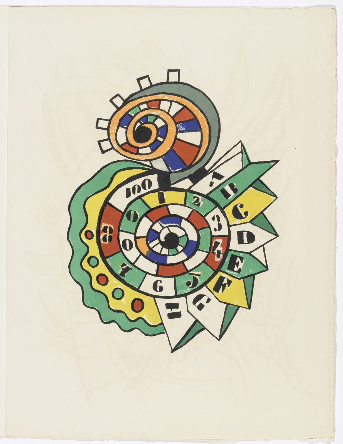 Fernand Léger. Plate (page 19) from Cirque (Circus). 1950