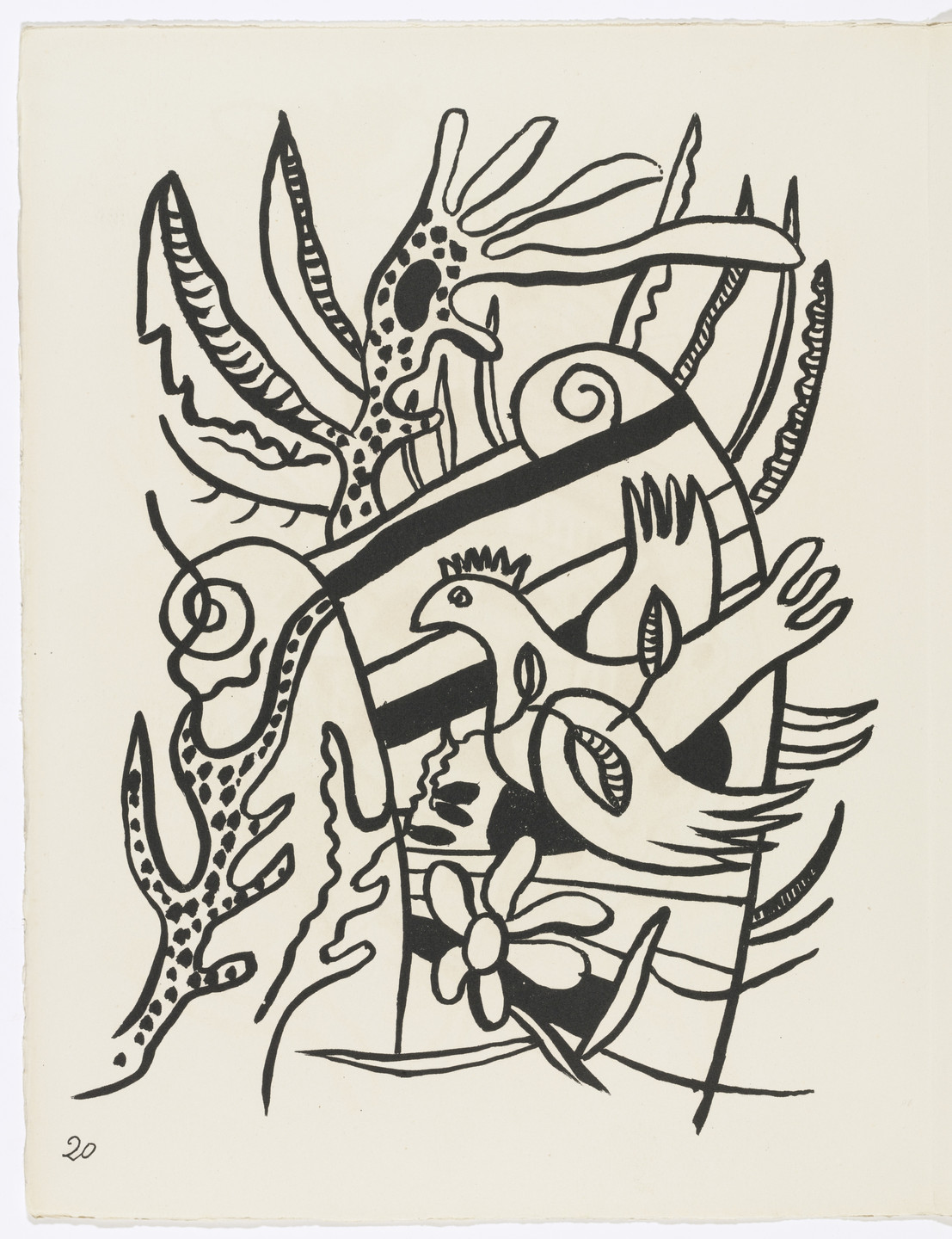 Fernand Léger. Plate (page 20) from Cirque (Circus). 1950