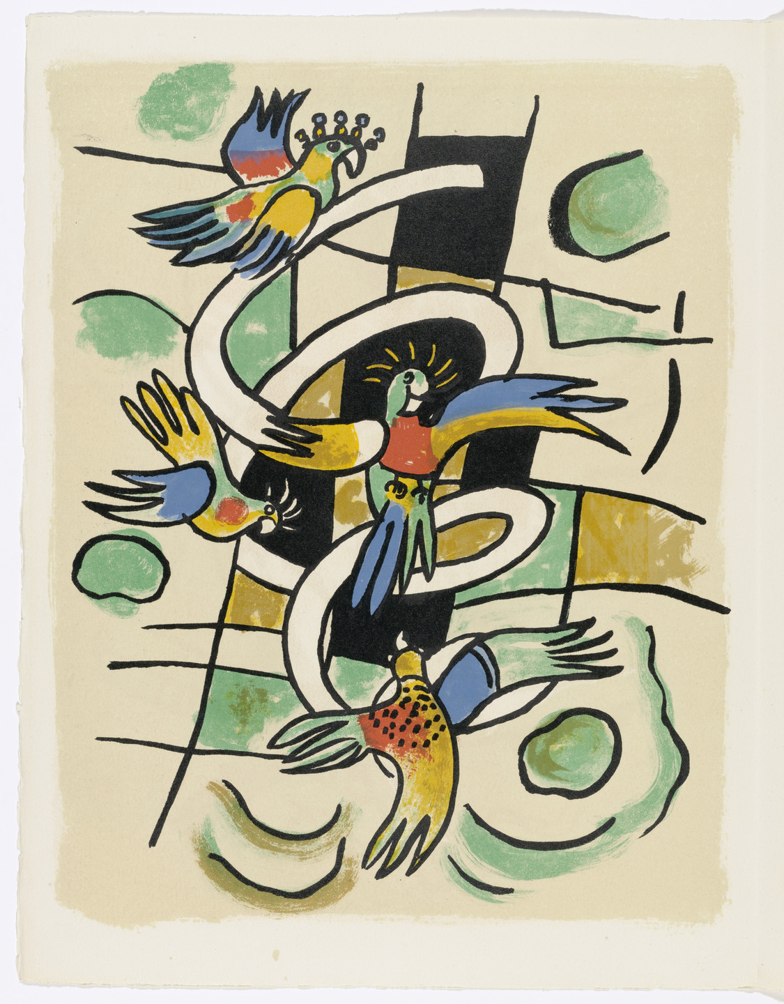 Fernand Léger. Plate (page 28) from Cirque (Circus). 1950