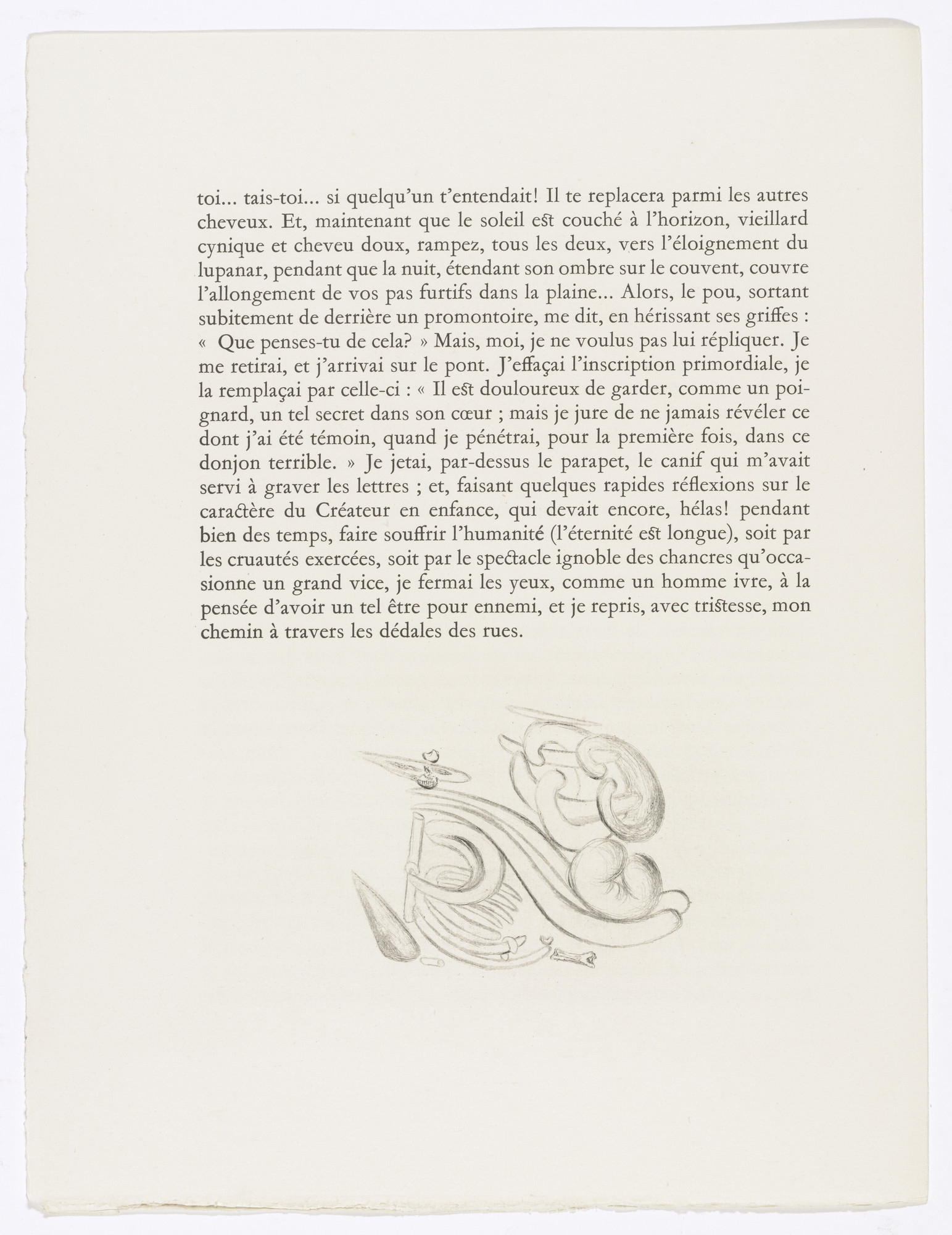 Salvador Dalí. Tailpiece (page 112) from Les Chants de Maldoror (The Songs of Maldoror)