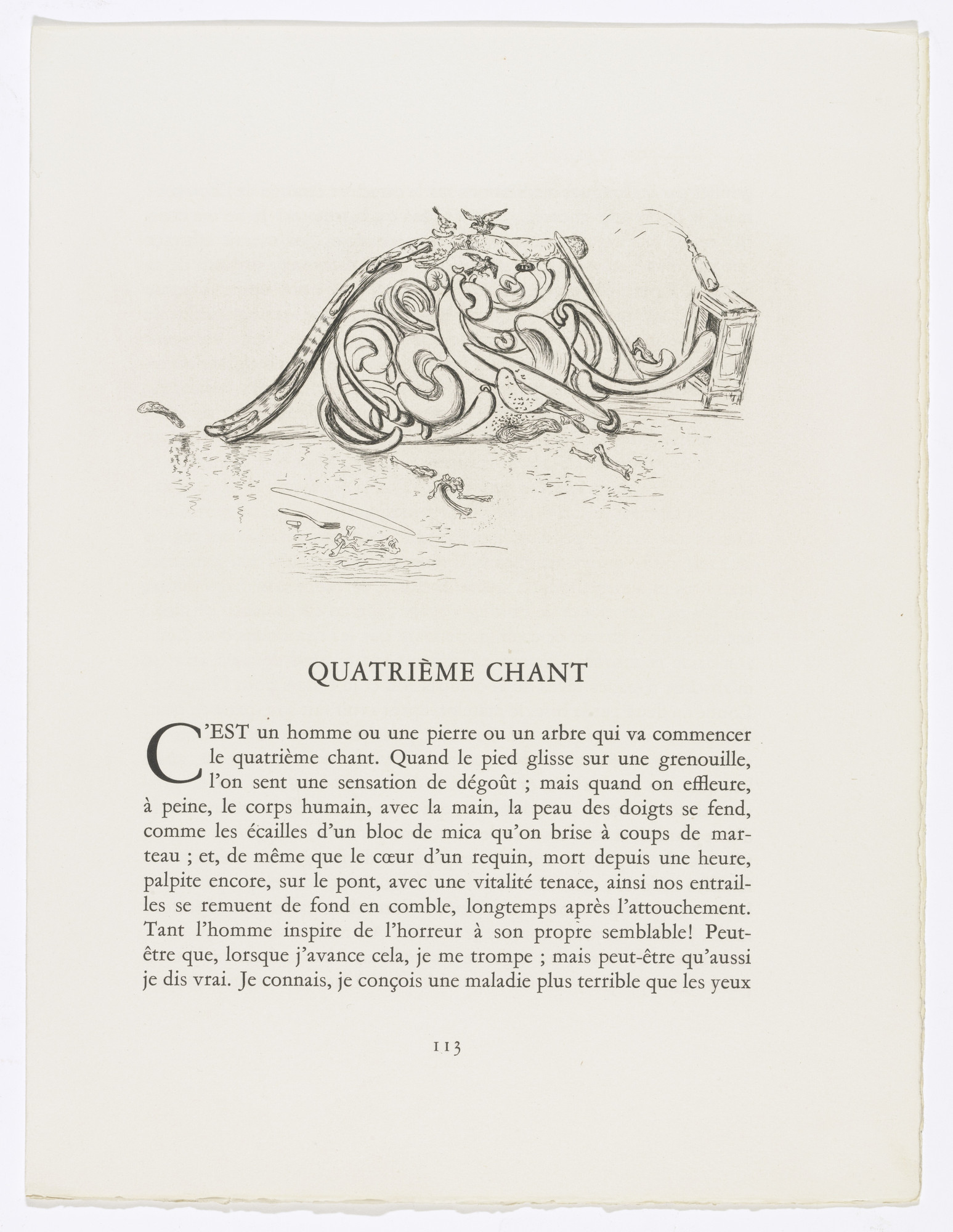 Salvador Dalí. Headpiece (page 113) from Les Chants de Maldoror (The Songs of Maldoror)