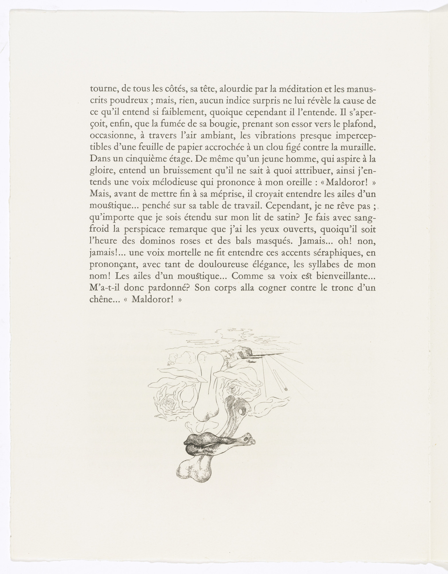 Salvador Dalí. Tailpiece (page 142) from Les Chants de Maldoror ( The Songs of Maldoror )