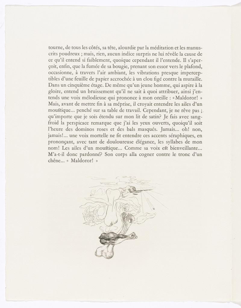 Tailpiece (page 142) from Les Chants de Maldoror (The Songs of Maldoror) by Salvador Dalí