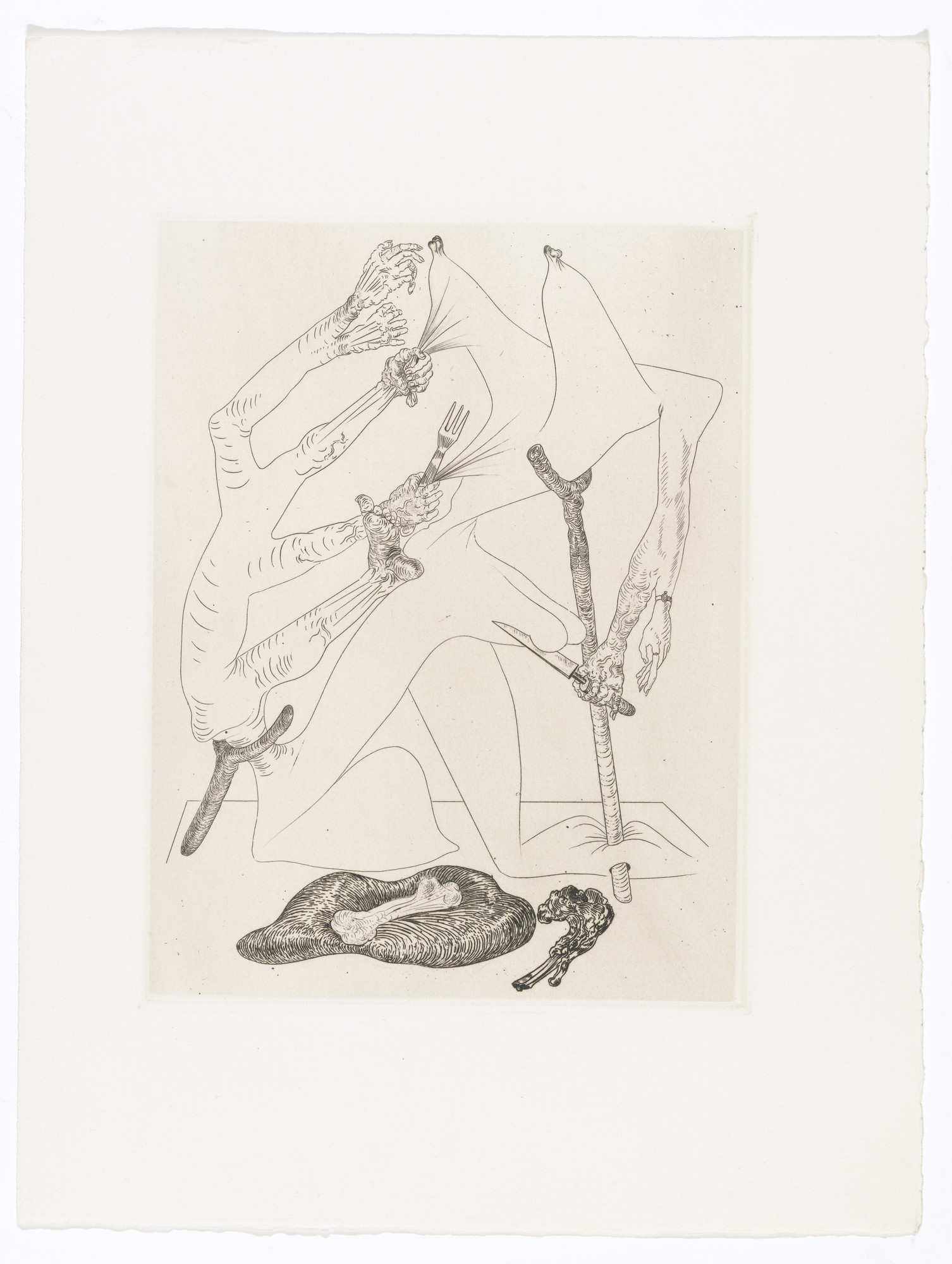 Salvador Dalí. Plate (facing page 196) from Les Chants de Maldoror (The Songs of Maldoror)