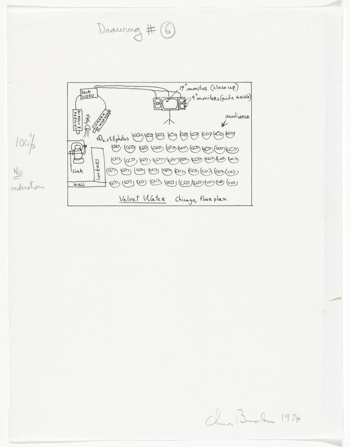 Chris Burden. Velvet Water. 1974