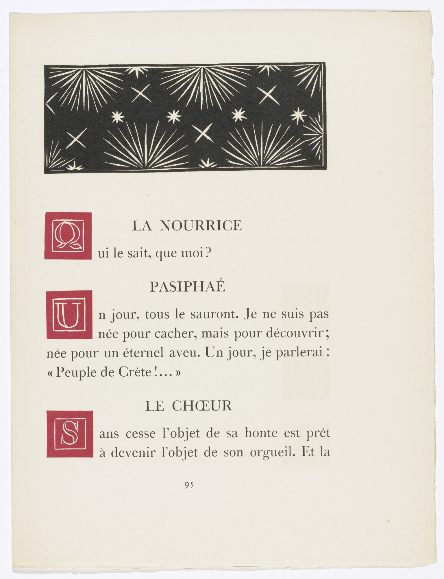 Henri Matisse. In-text plate (page 95) from Pasiphaé: Chant de Minos (Les Crétois)