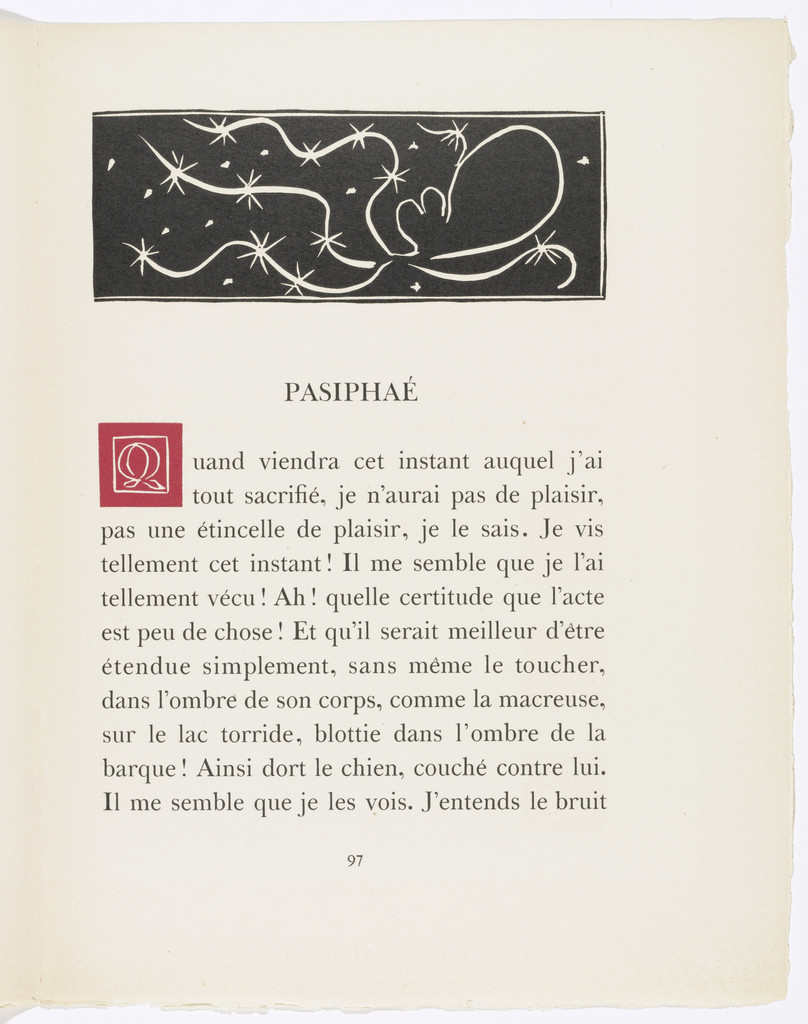 In-text plate (page 97) from Pasiphaé: Chant de Minos (Les Crétois)
