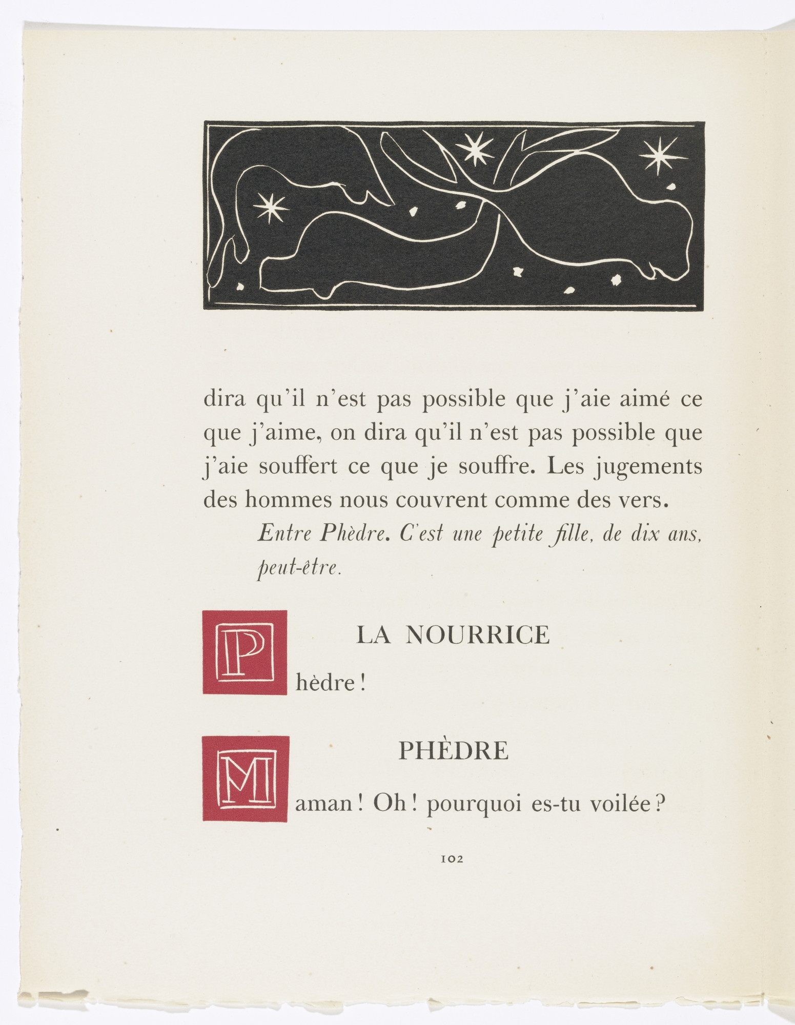 Henri Matisse. In-text plate (page 102) from Pasiphaé: Chant de Minos (Les Crétois)