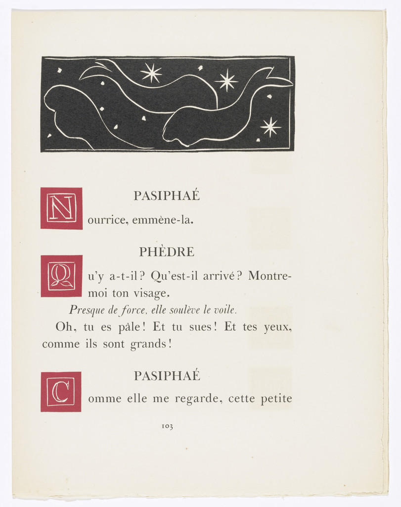In-text plate (page 103) from Pasiphaé: Chant de Minos (Les Crétois)