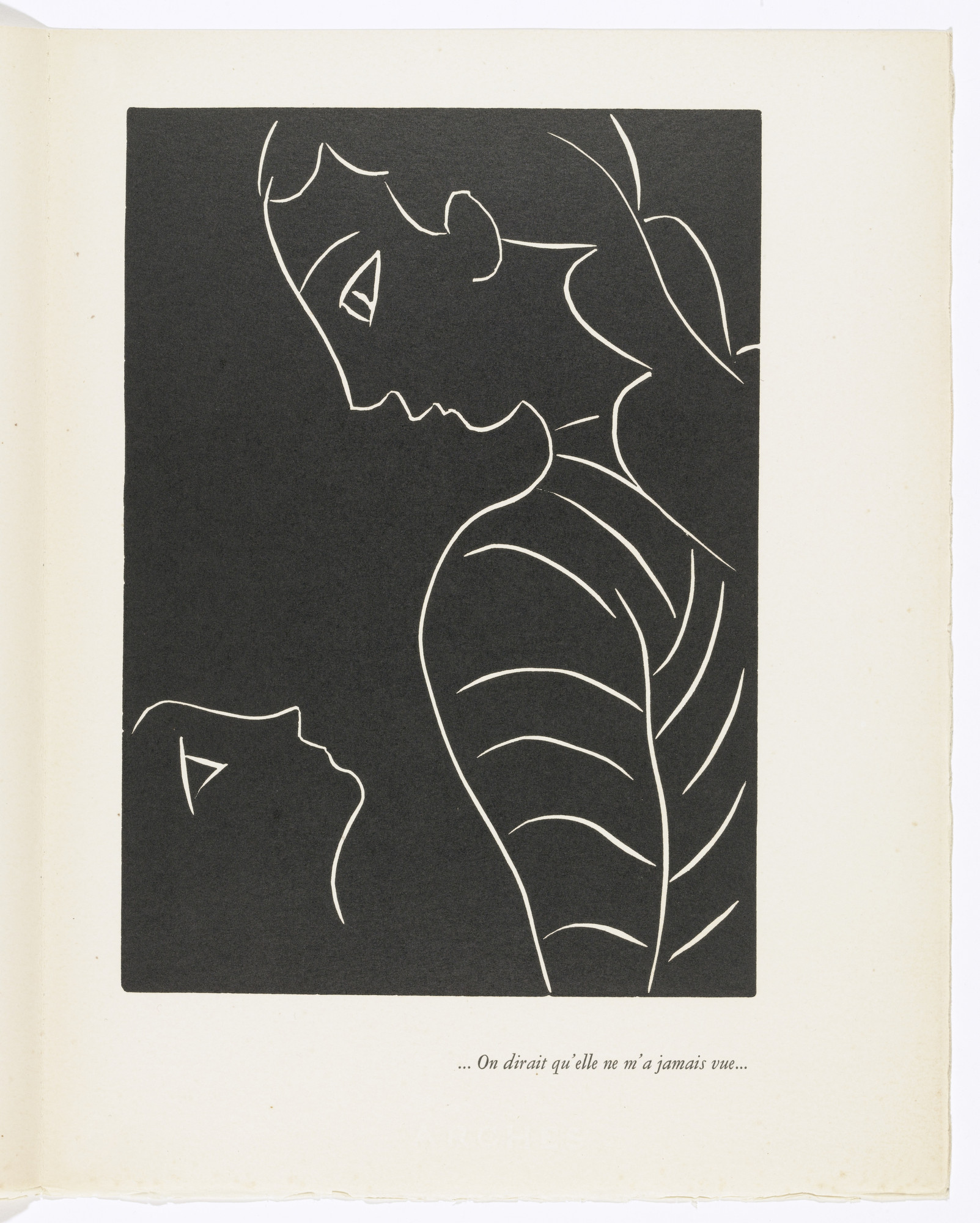 Henri Matisse. ...One Would Say That She Never Saw Me... ( ...On dirait qu'elle ne m'a jamais vue... ) (plate, page 105) from Pasiphaé: Chant de Minos (Les Crétois)