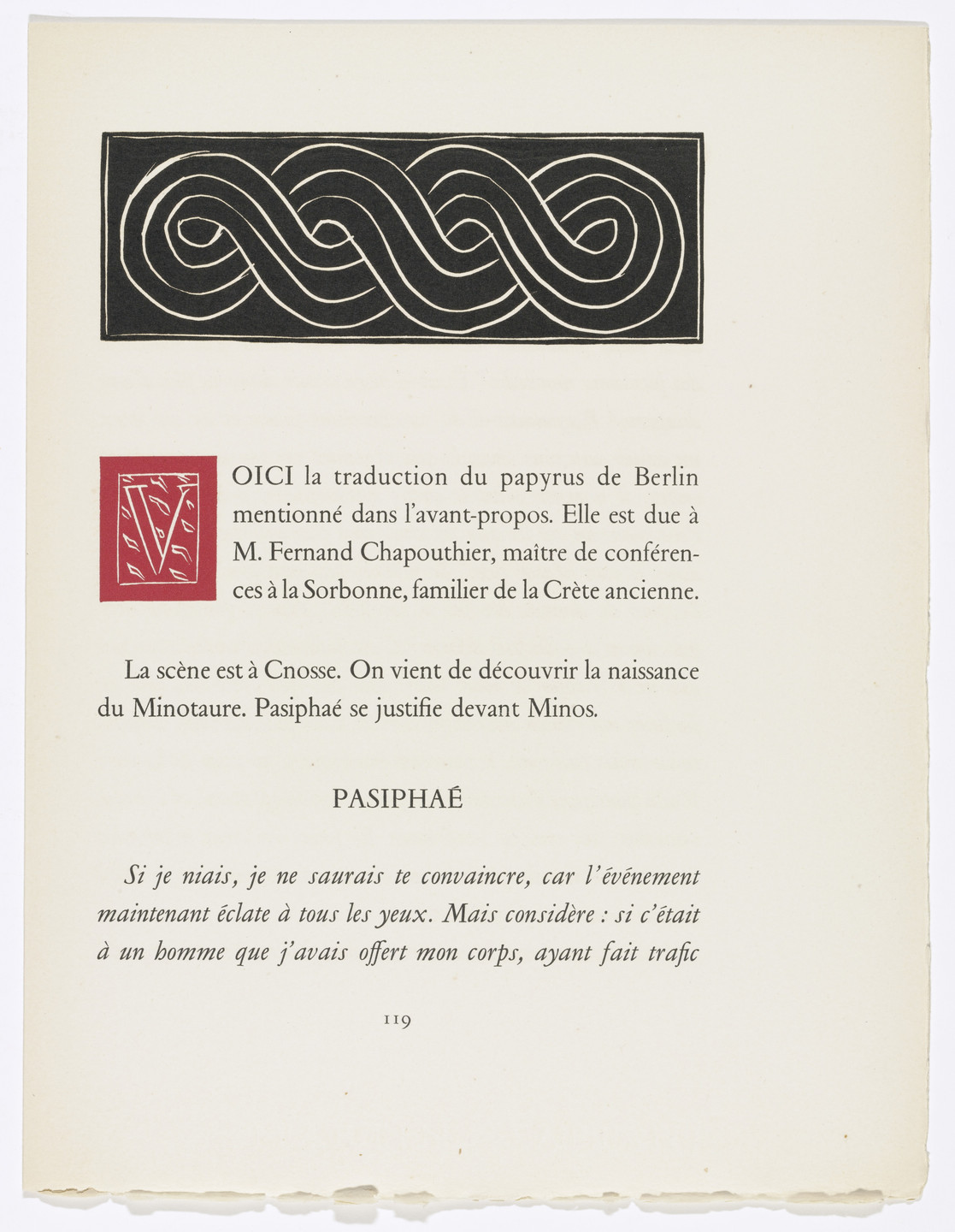 Henri Matisse Headpiece Page 119 From Pasiphae Chant De Minos Les Cretois 1943 44 Published 1944 Moma
