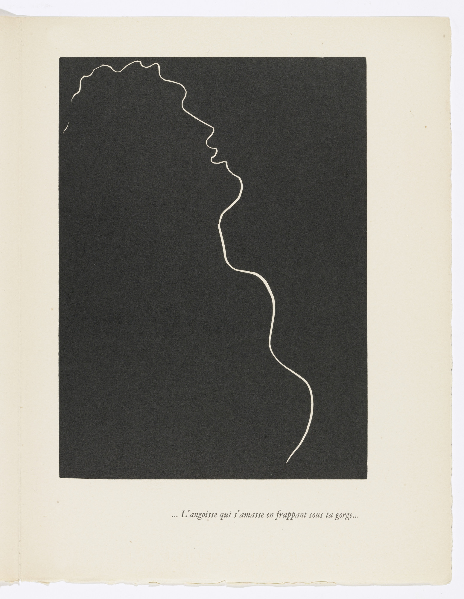 Henri Matisse. ...The Gathering Anguish That Strikes in Your Throat... ( ...L'Angoisse qui s'amasse en frappant sous ta gorge... ) (plate, page 35) from Pasiphaé: Chant de Minos (Les Crétois)