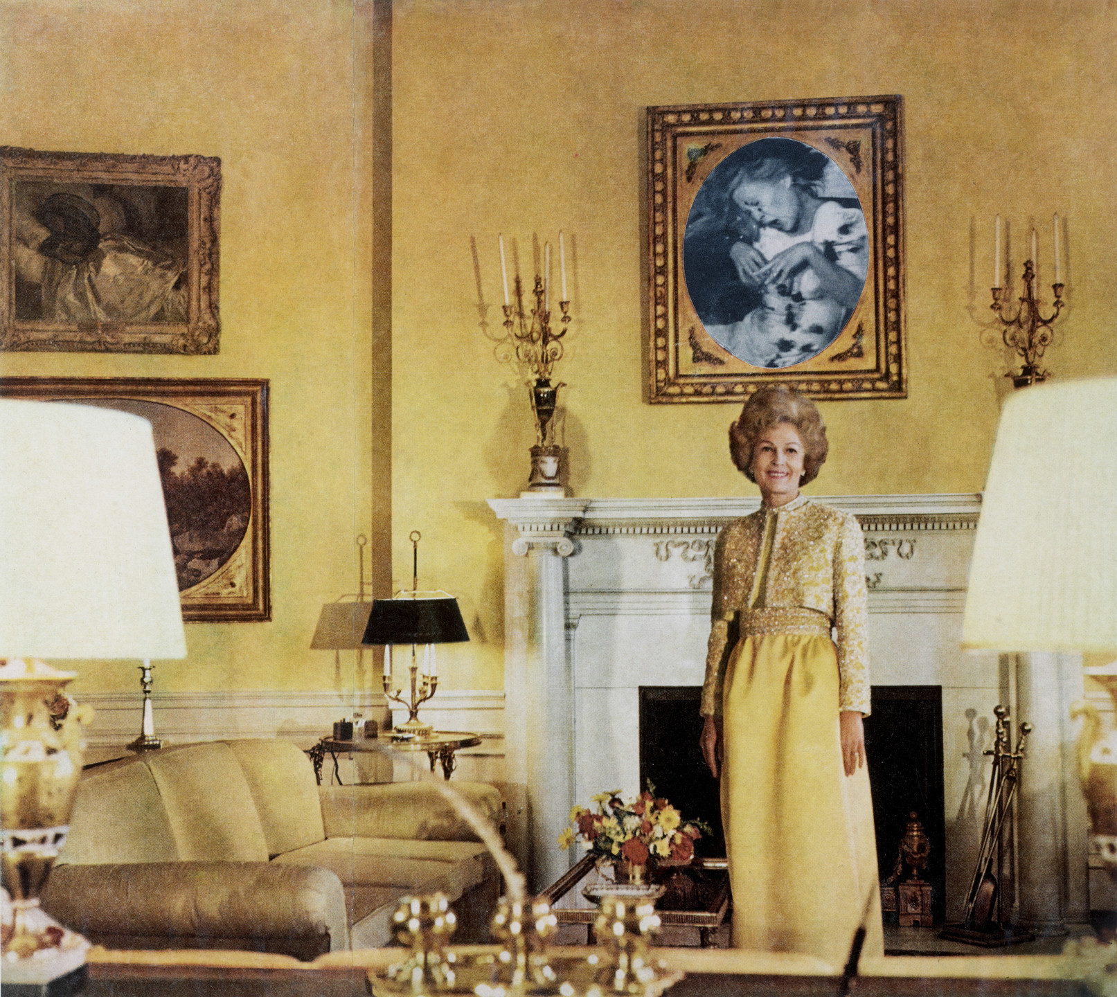 Martha Rosler. First Lady (Pat Nixon) from the series House Beautiful: Bringing the War Home. c. 1967-72