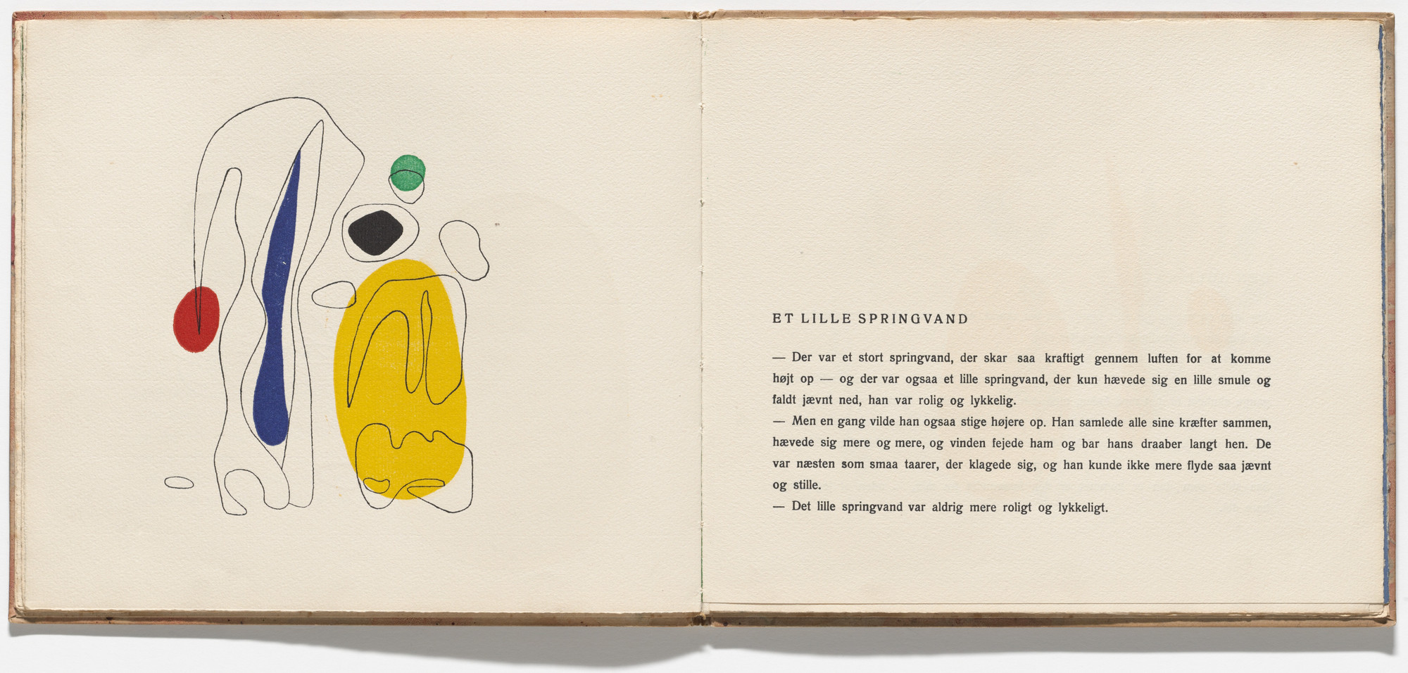 Asger Jorn. Plate (folio 11 verso) from the illustrated book Pigen I Ilden (The Girl in the Fire). 1938