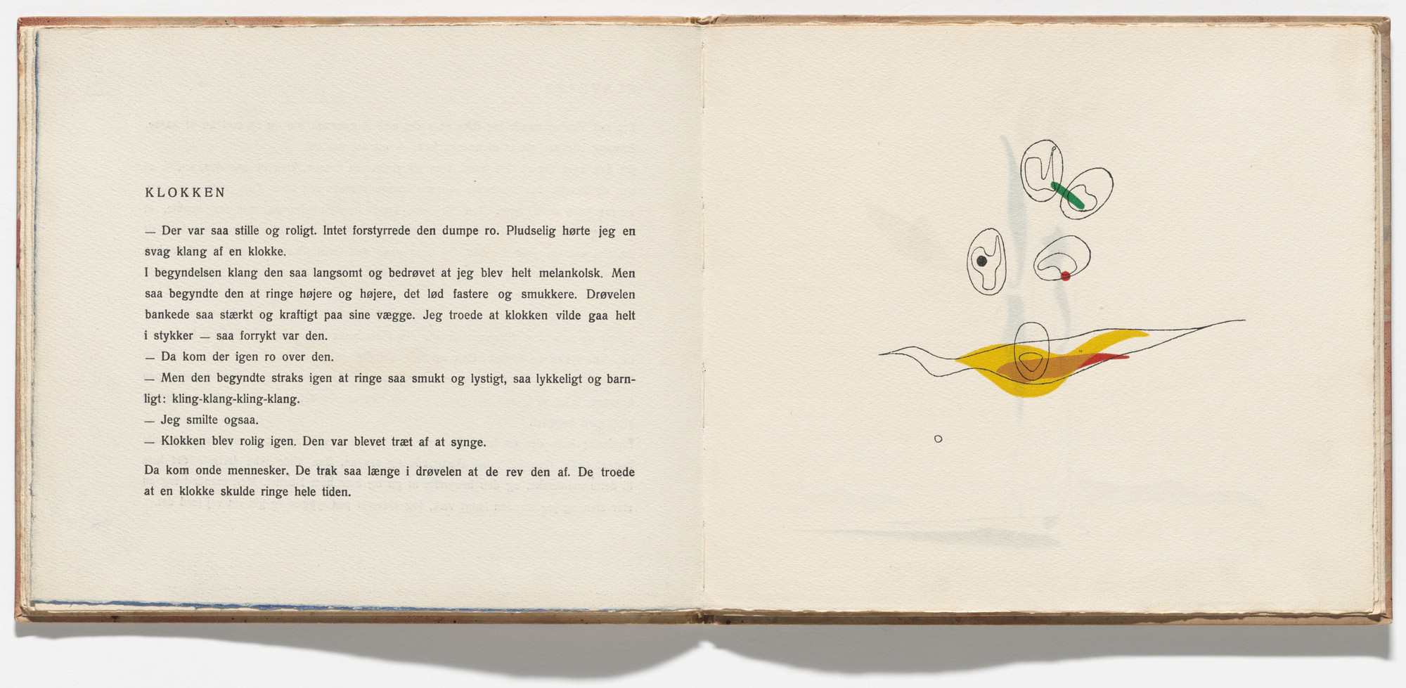 Asger Jorn. Plate (folio 16) from the illustrated book Pigen I Ilden (The Girl in the Fire). 1938