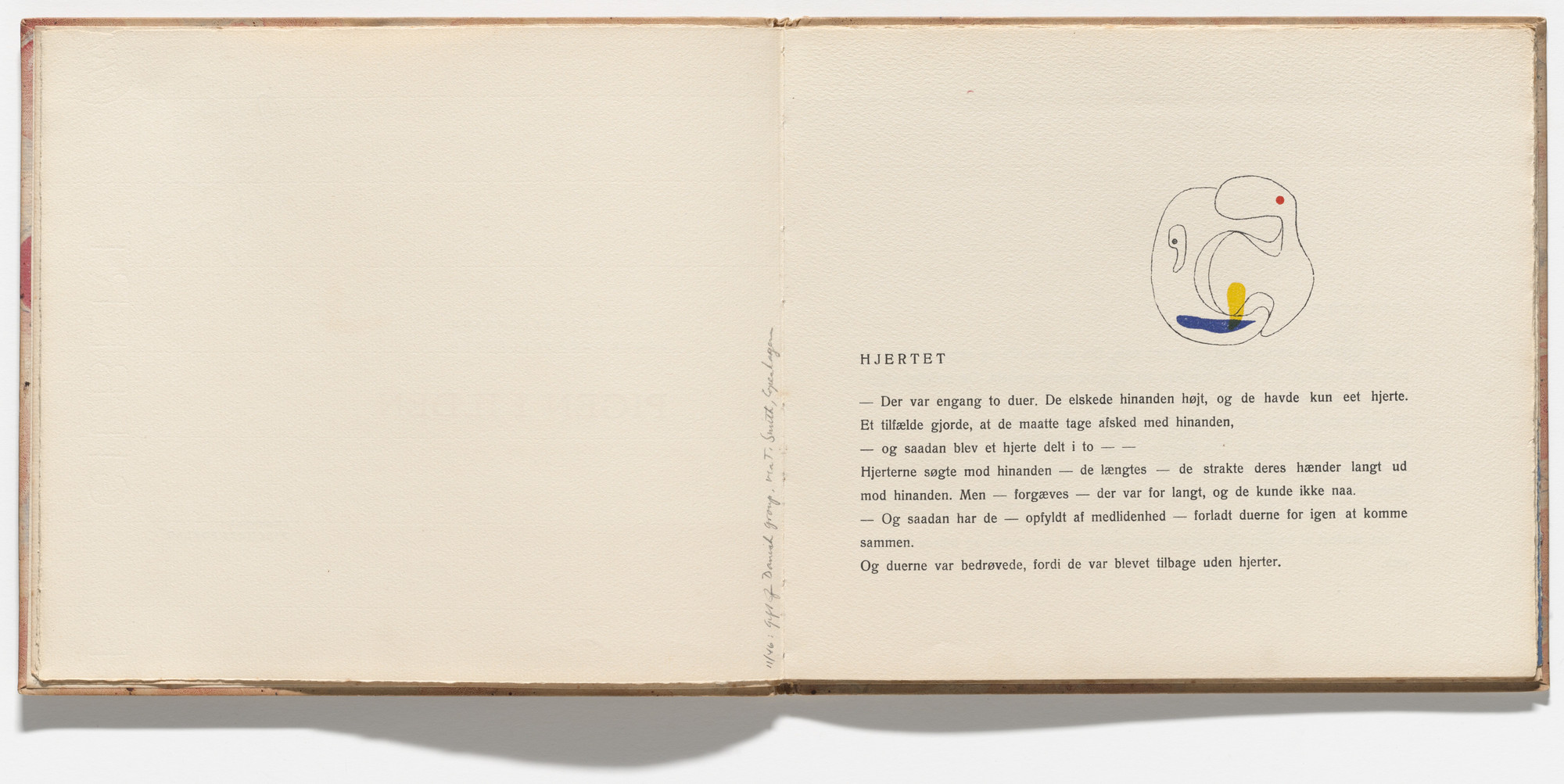 Asger Jorn. Headpiece (folio 3) from the illustrated book Pigen I Ilden (The Girl in the Fire). 1938