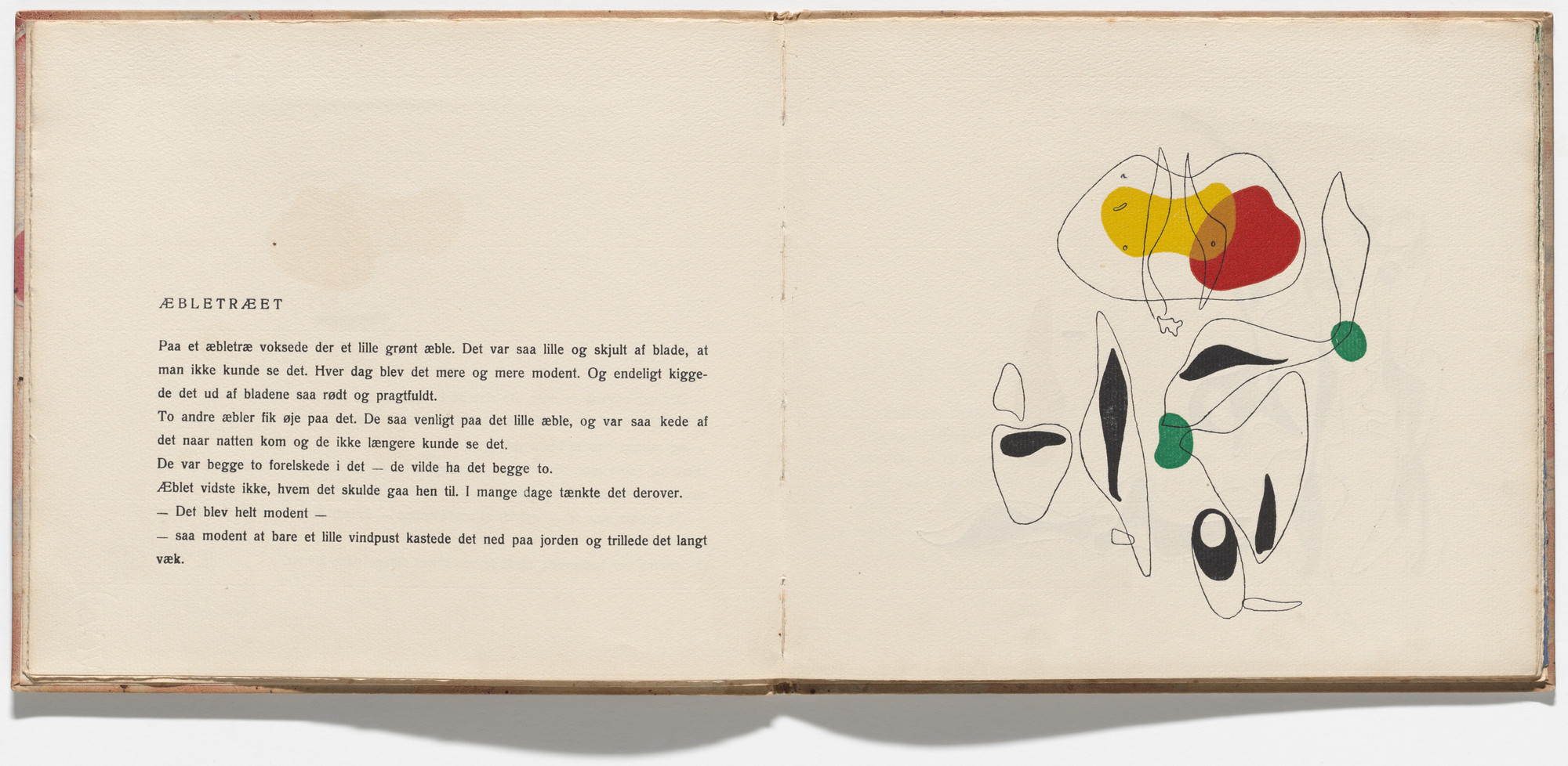 Asger Jorn. Plate (folio 4) from the illustrated book Pigen I Ilden (The Girl in the Fire). 1938
