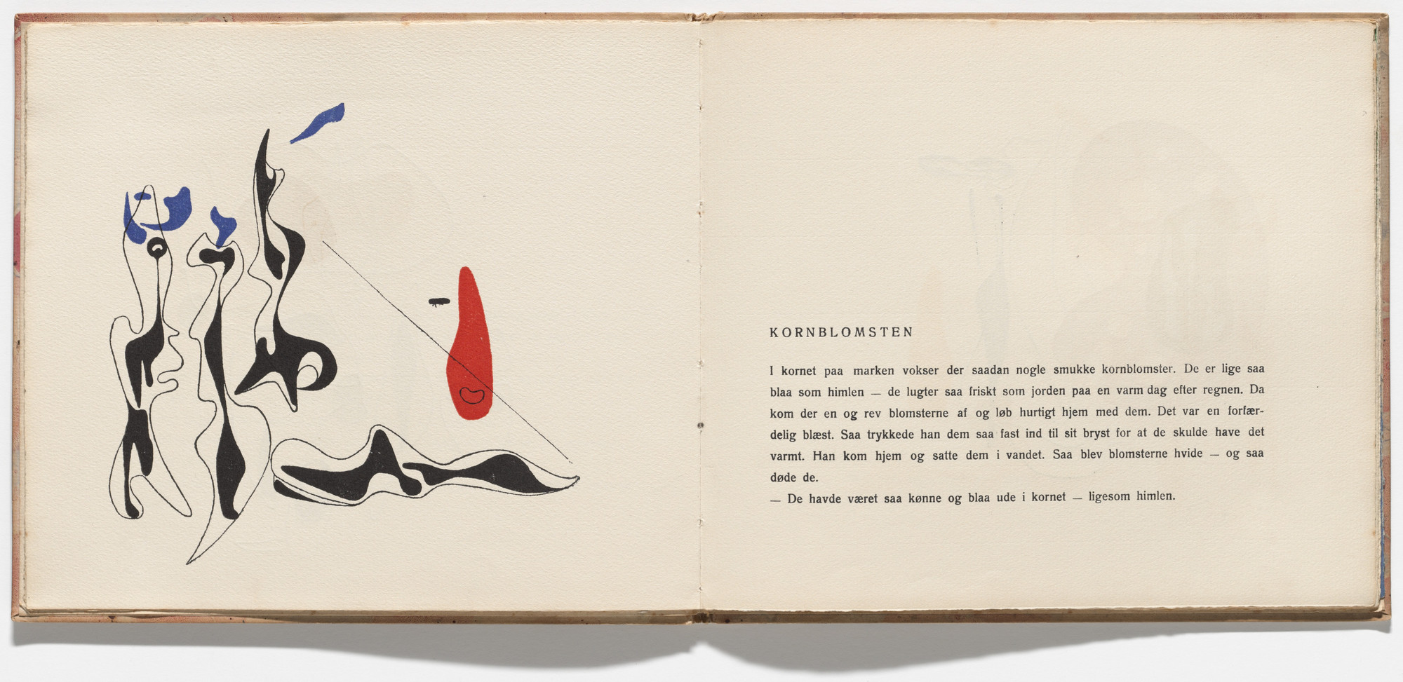 Asger Jorn. Plate (folio 4 verso) from the illustrated book Pigen I Ilden (The Girl in the Fire). 1938