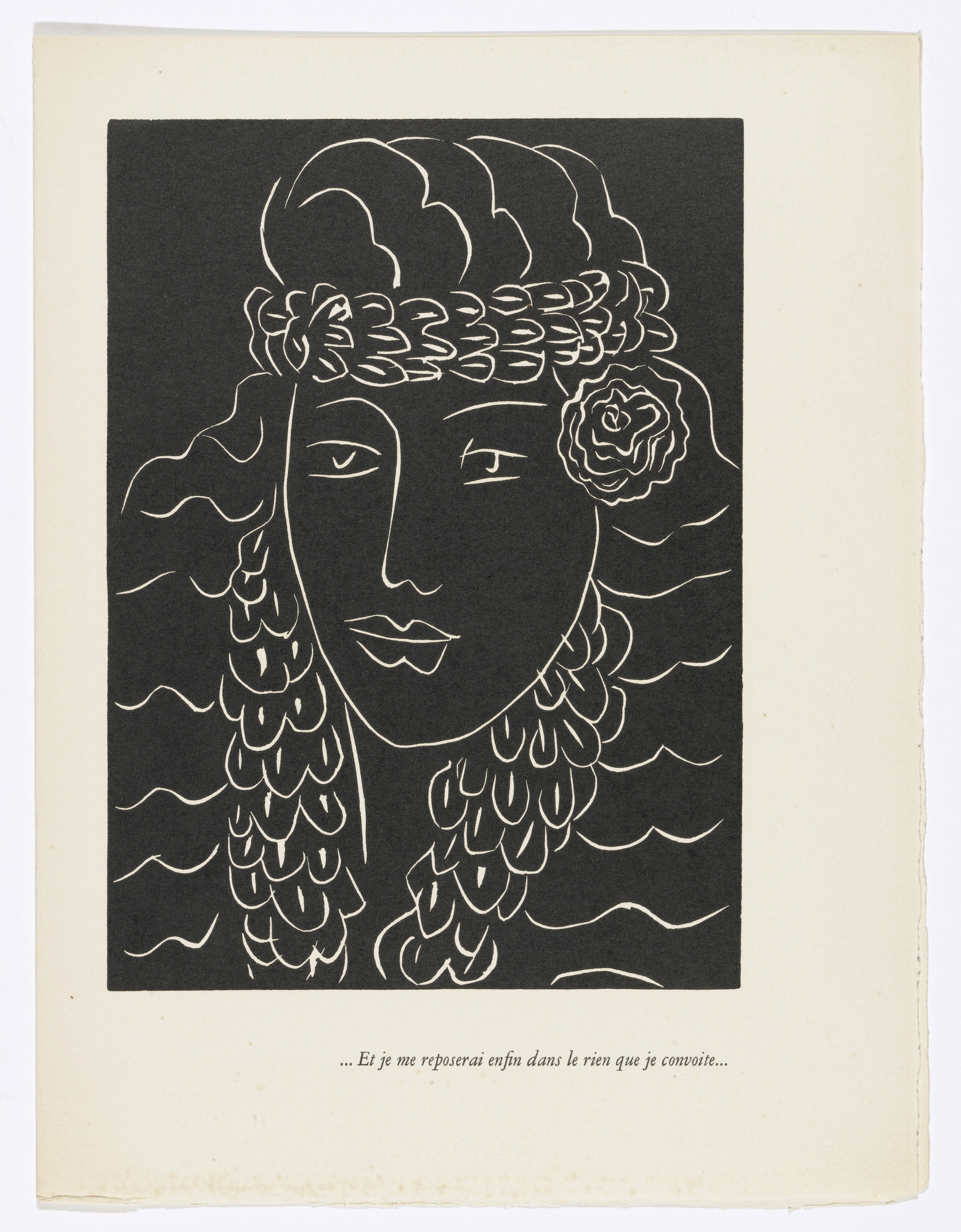 Henri Matisse. ...And I Will Finally Rest in the Nothingness That I Covet... ( ...Et je me reposerai enfin dans le rien que je convoite ) (plate, page 47) from Pasiphaé: Chant de Minos (Les Crétois)