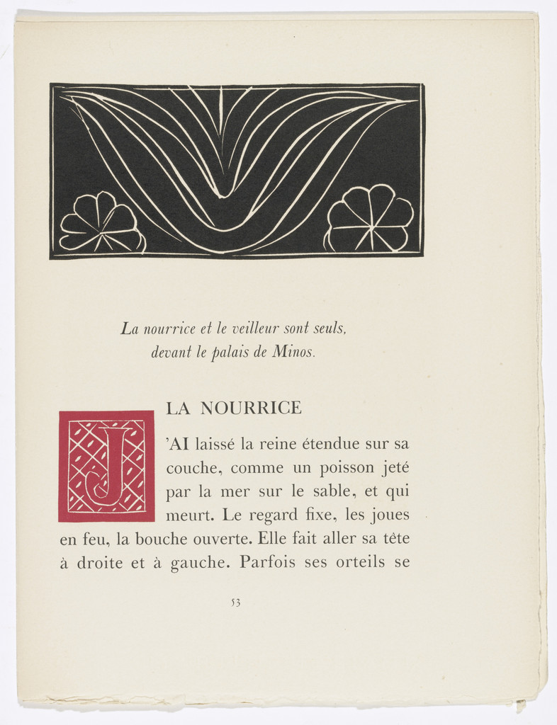 Headpiece (page 53) from Pasiphaé: Chant de Minos (Les Crétois)