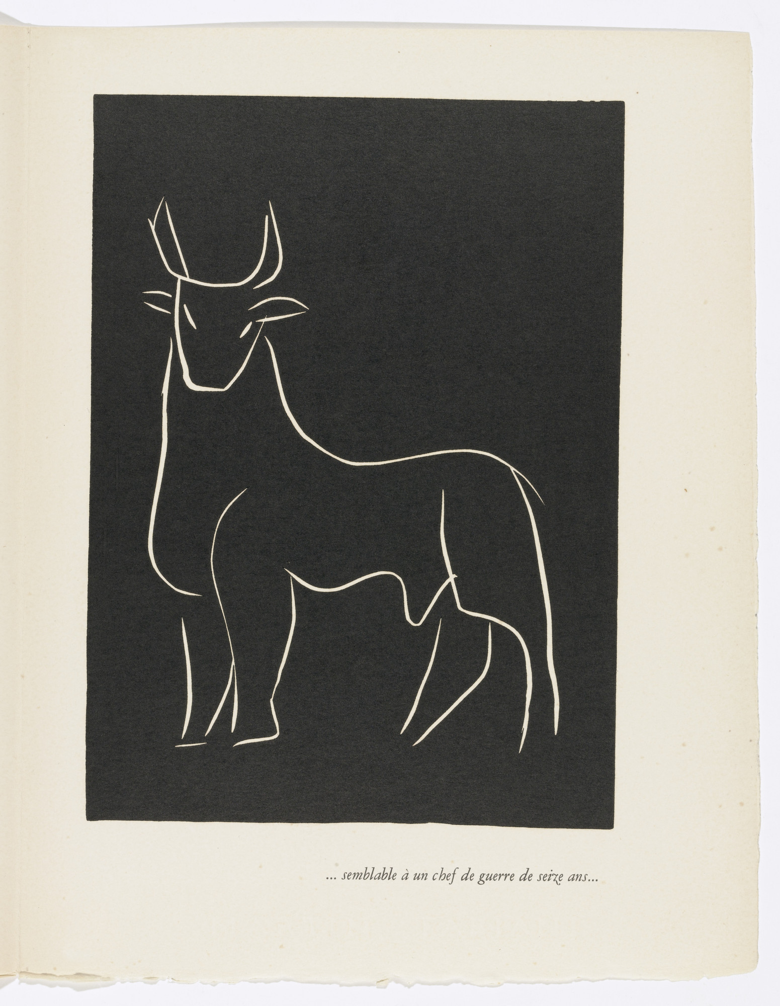 Henri Matisse. ...Like a War Chief of Sixteen Years... ( ...Semblable à un chef de guerre de seize ans... ) (plate, page 67) from Pasiphaé: Chant de Minos (Les Crétois)