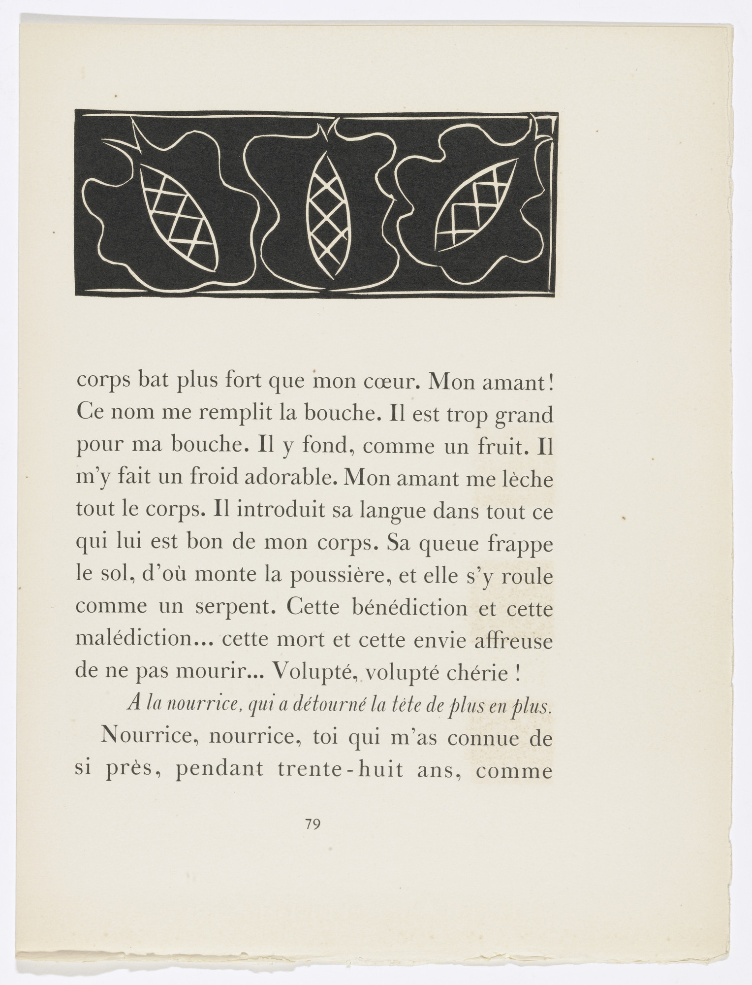 Henri Matisse. In-text plate (page 79) from Pasiphaé: Chant de Minos (Les Crétois)