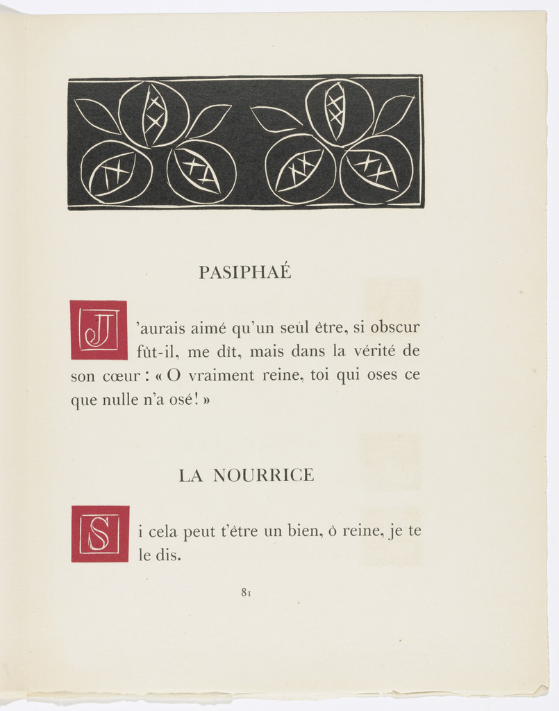 In-text plate (page 81) from Pasiphaé: Chant de Minos (Les Crétois)