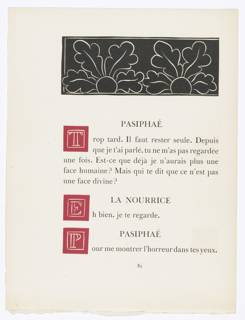 In-text plate (page 82) from Pasiphaé: Chant de Minos (Les Crétois)