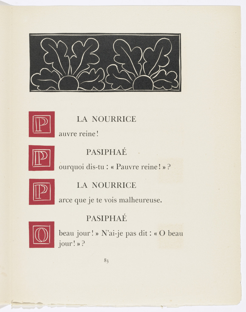 In-text plate (page 83) from Pasiphaé: Chant de Minos (Les Crétois)