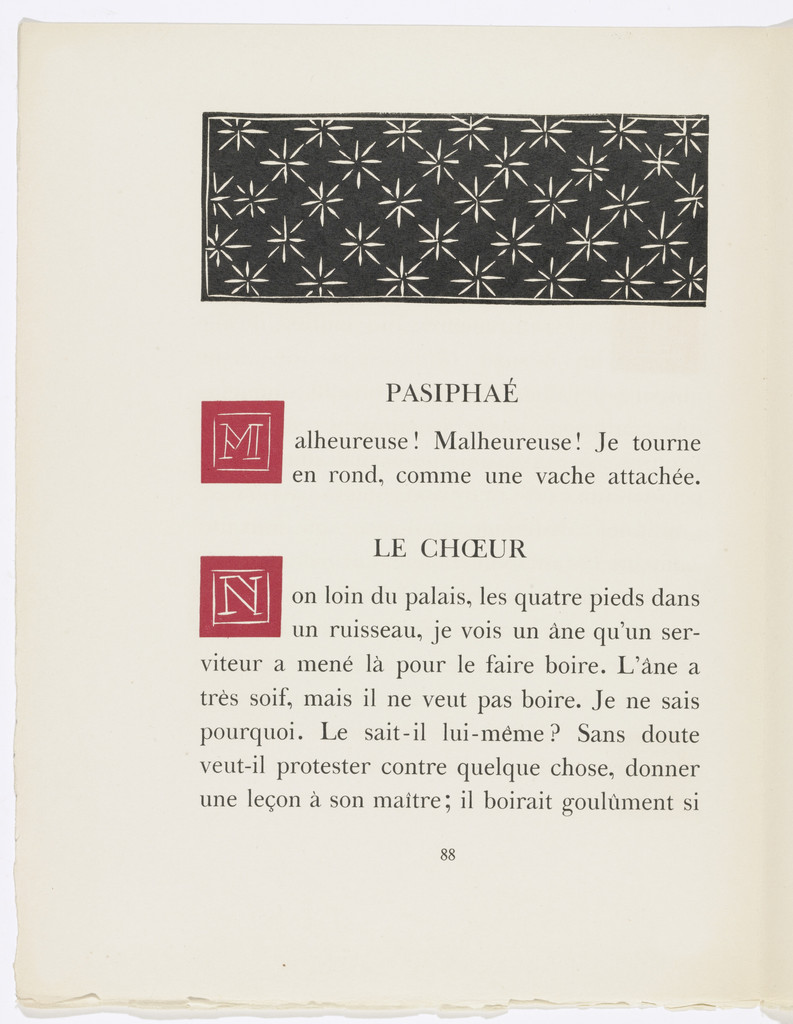 In-text plate (page 88) from Pasiphaé: Chant de Minos (Les Crétois)