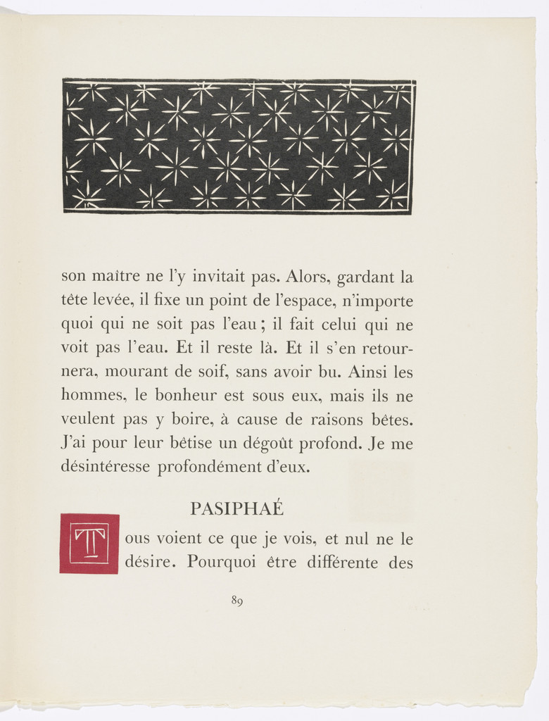 In-text plate (page 89) from Pasiphaé: Chant de Minos (Les Crétois)