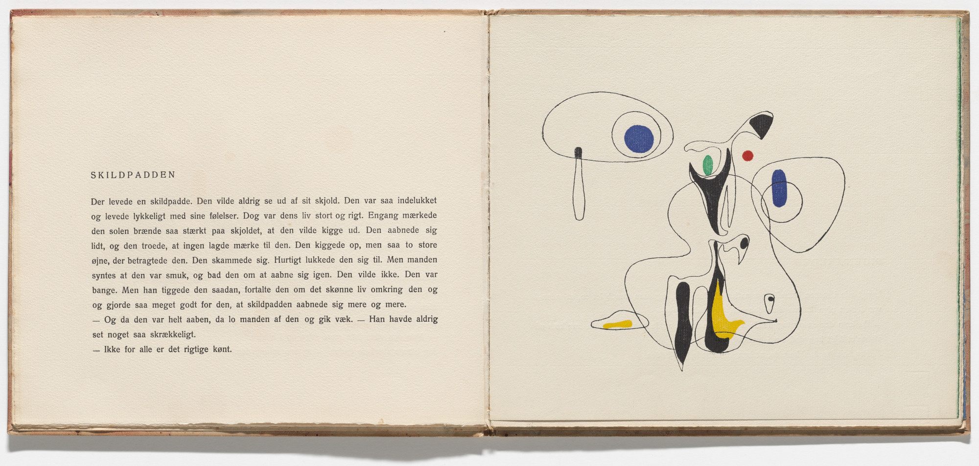 Asger Jorn. Plate (folio 7) from the illustrated book Pigen I Ilden (The Girl in the Fire). 1938