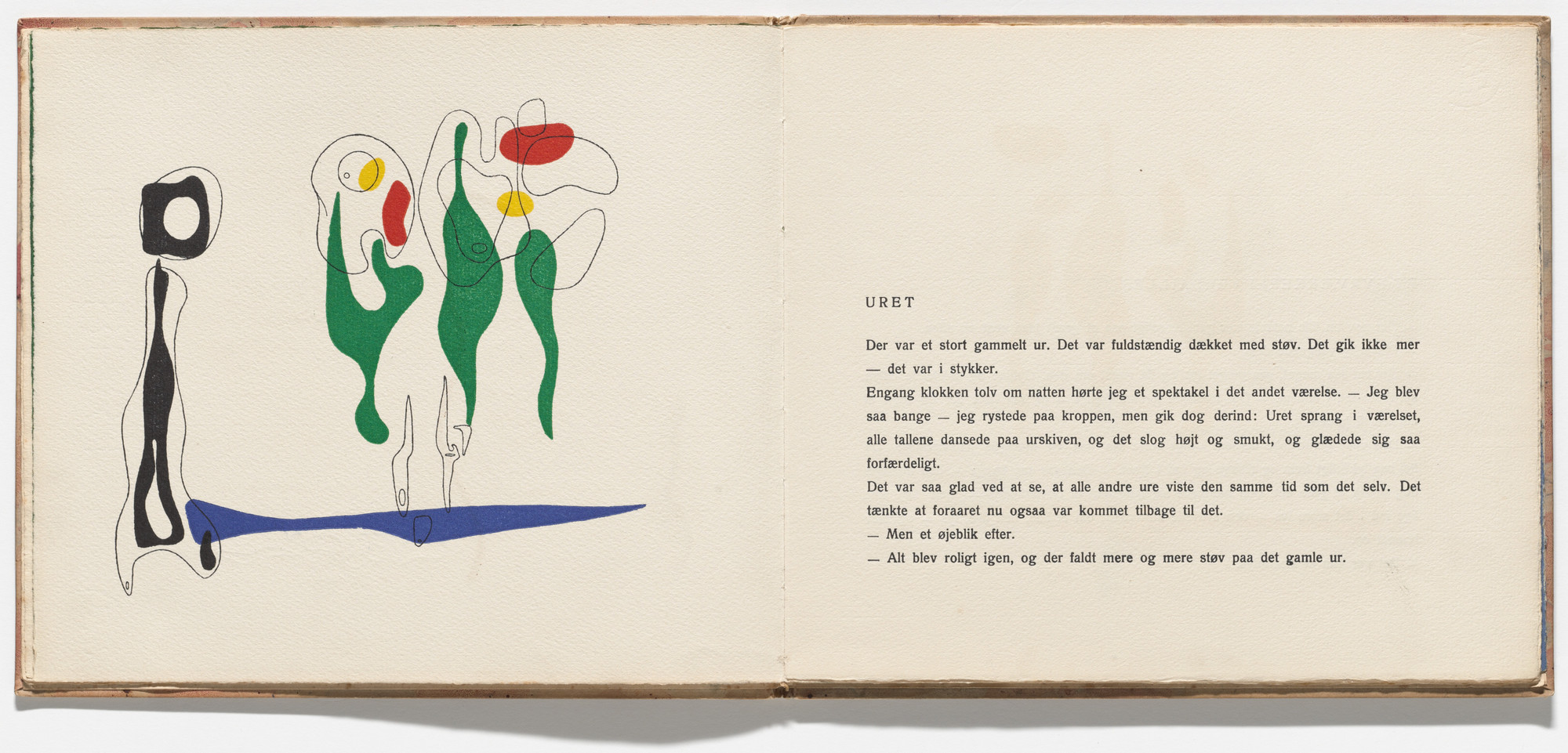 Asger Jorn. Plate (folio 8 verso) from the illustrated book Pigen I Ilden (The Girl in the Fire). 1938
