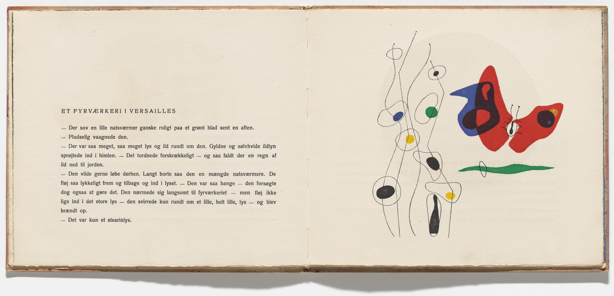 Asger Jorn. Plate (folio 10) from the illustrated book Pigen I Ilden (The Girl in the Fire). 1938
